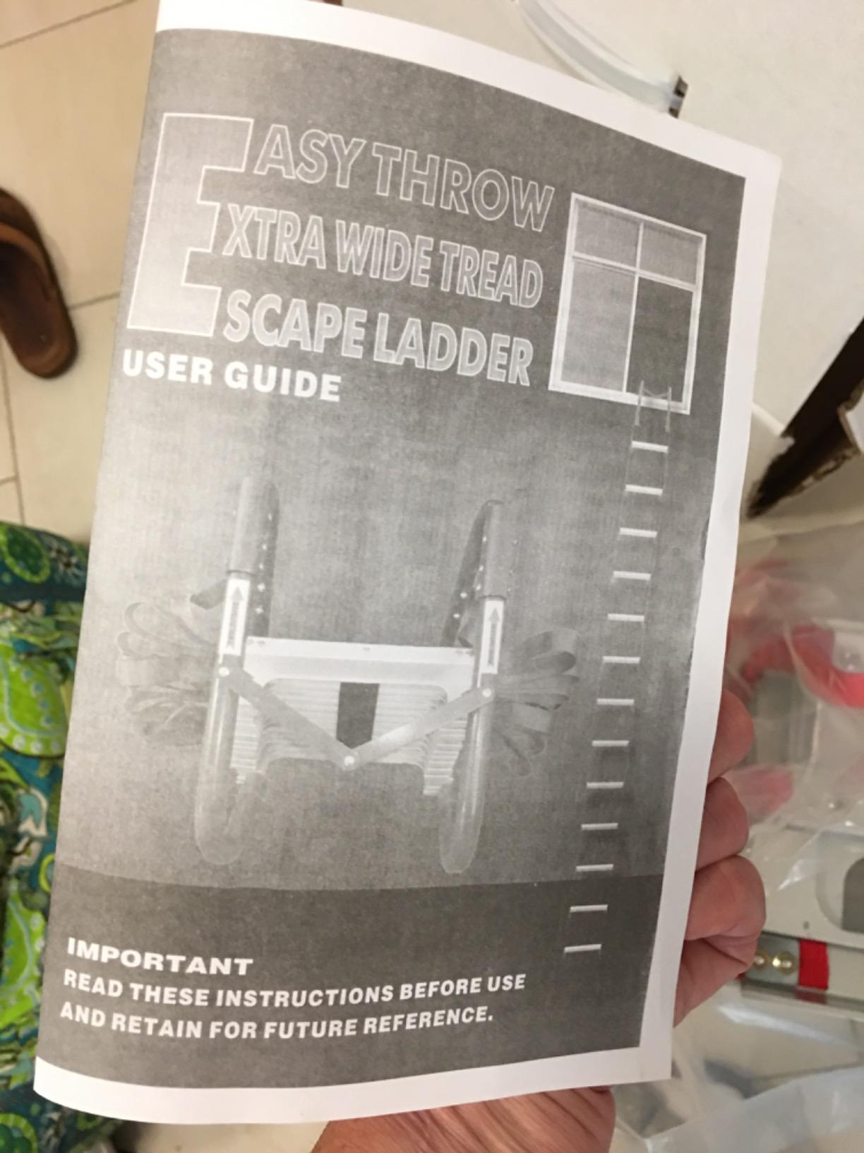 Fire Escape Ladder Retractable 3 Story Portable Emergency Ladder 25 Feet with Anti-Slip Rungs customer photo 1