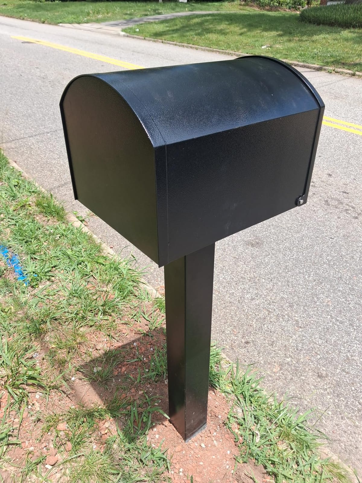 Mail Boss Orca Extra Large Galvanized Steel Post Mount Mailbox, Non-Locking | USPS approved T4 rural mailbox, fits large packages and oversized mail, heavy-duty powder-coated curbside design customer photo 2