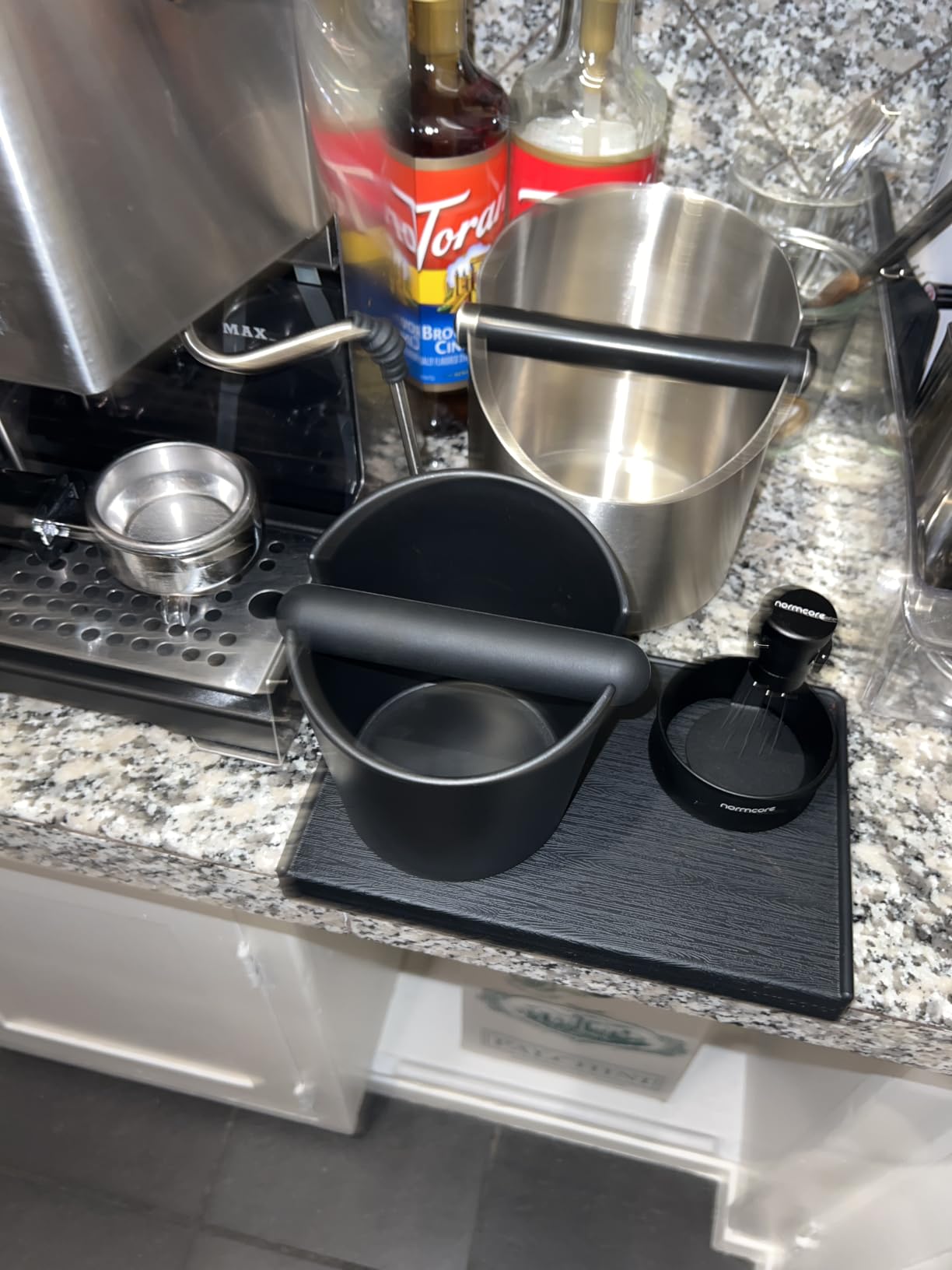 HOMEE Coffee Knock Box 4.8 Inch Barista Style Knock Box With Removable Bar customer photo 1