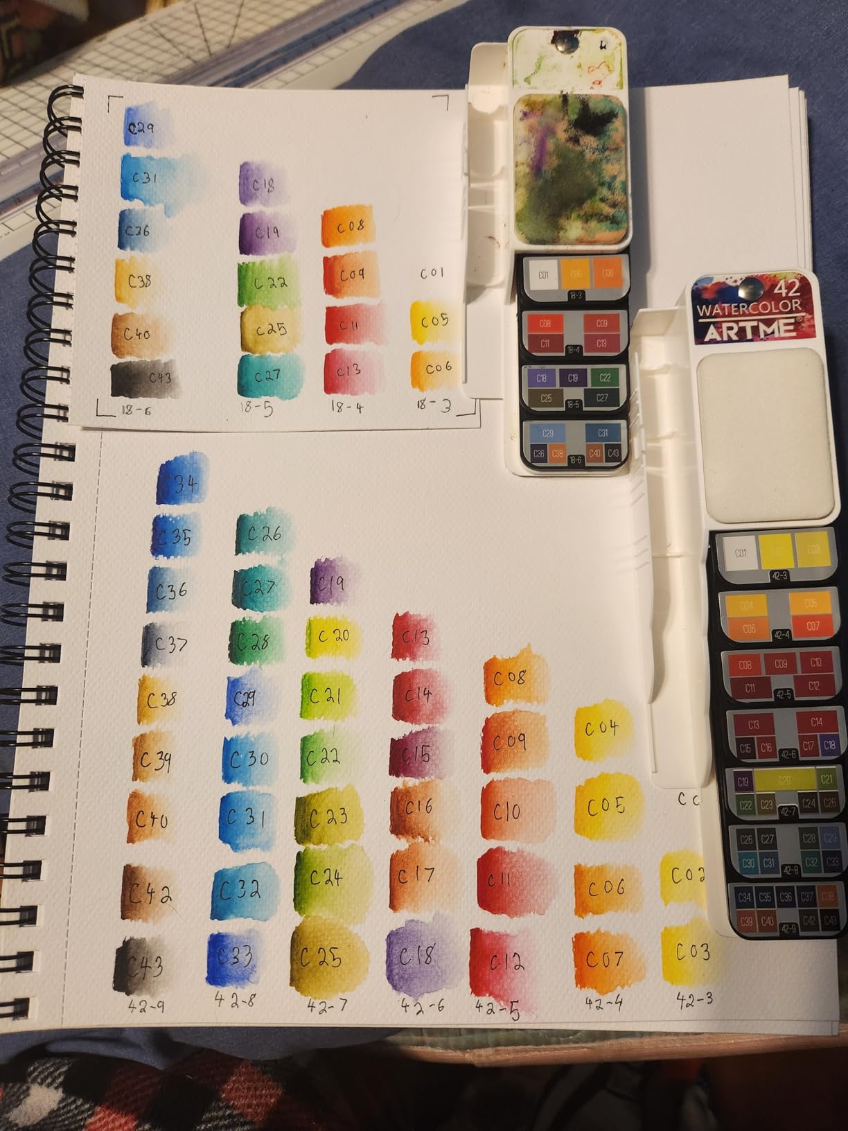 Watercolor Paint set - 42 Assorted Colors with 3 Brushes - Perfect Foldable Watercolor Field Sketch Set for Outdoor Painting - Travel Pocket Watercolor Kit customer photo 2