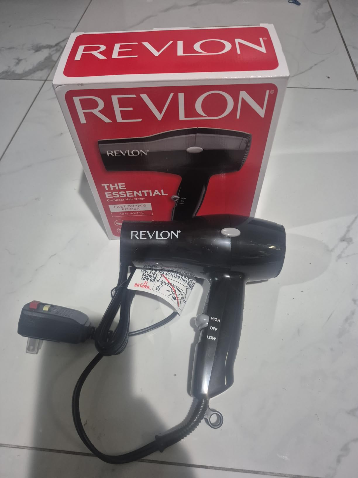 REVLON Compact Ionic Travel Hair Dryer, 1875 Watt, Yellow customer photo 2