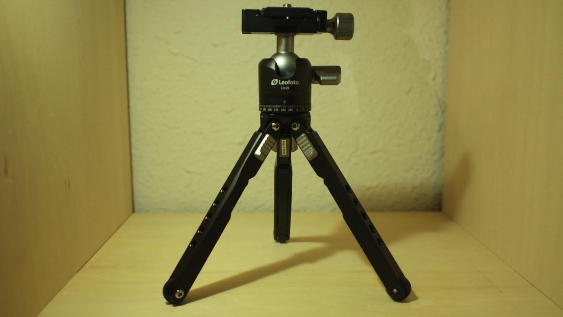 Leofoto MT-03 Tabletop Tripod, Aluminum Mini Tripod, 2 Leg Sections, Foldable Leg, Portable and Compact, 1/4