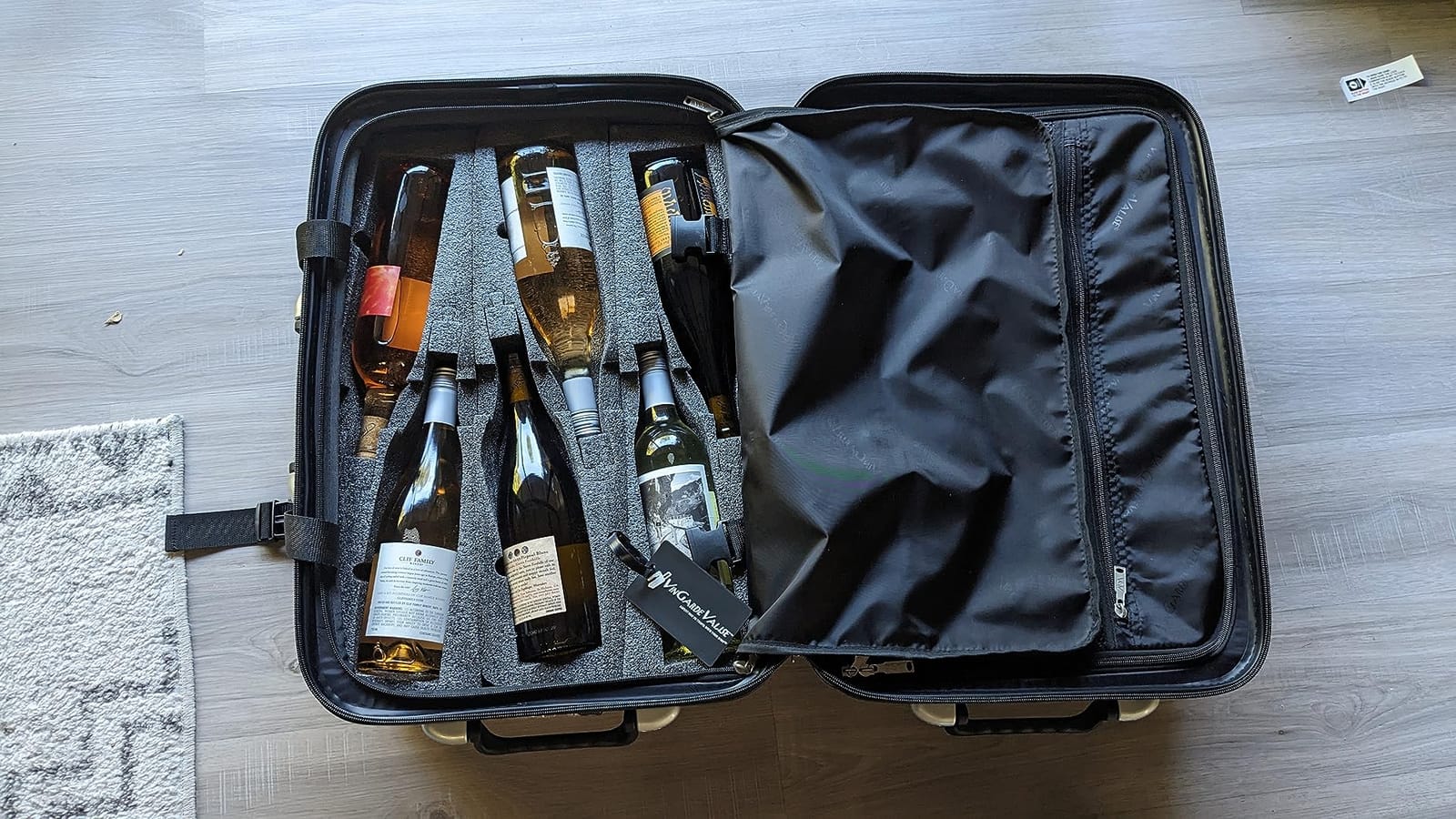 VinGardeValise Grande Wine Suitcase - 12-Bottle Travel Luggage, TSA-Approved, Durable Hard Shell, Shockproof Foam, Secure Bottle Protection for Enthusiasts & Collectors - Silver customer photo 1