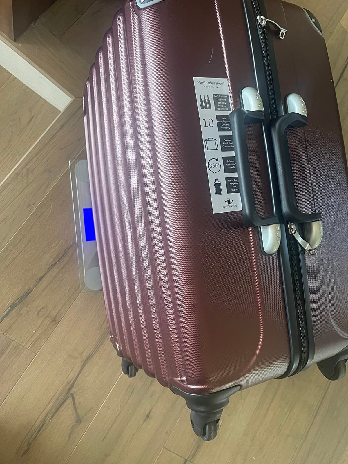 VinGardeValise Grande Wine Suitcase - 12-Bottle Travel Luggage, TSA-Approved, Durable Hard Shell, Shockproof Foam, Secure Bottle Protection for Enthusiasts & Collectors - Silver customer photo 2