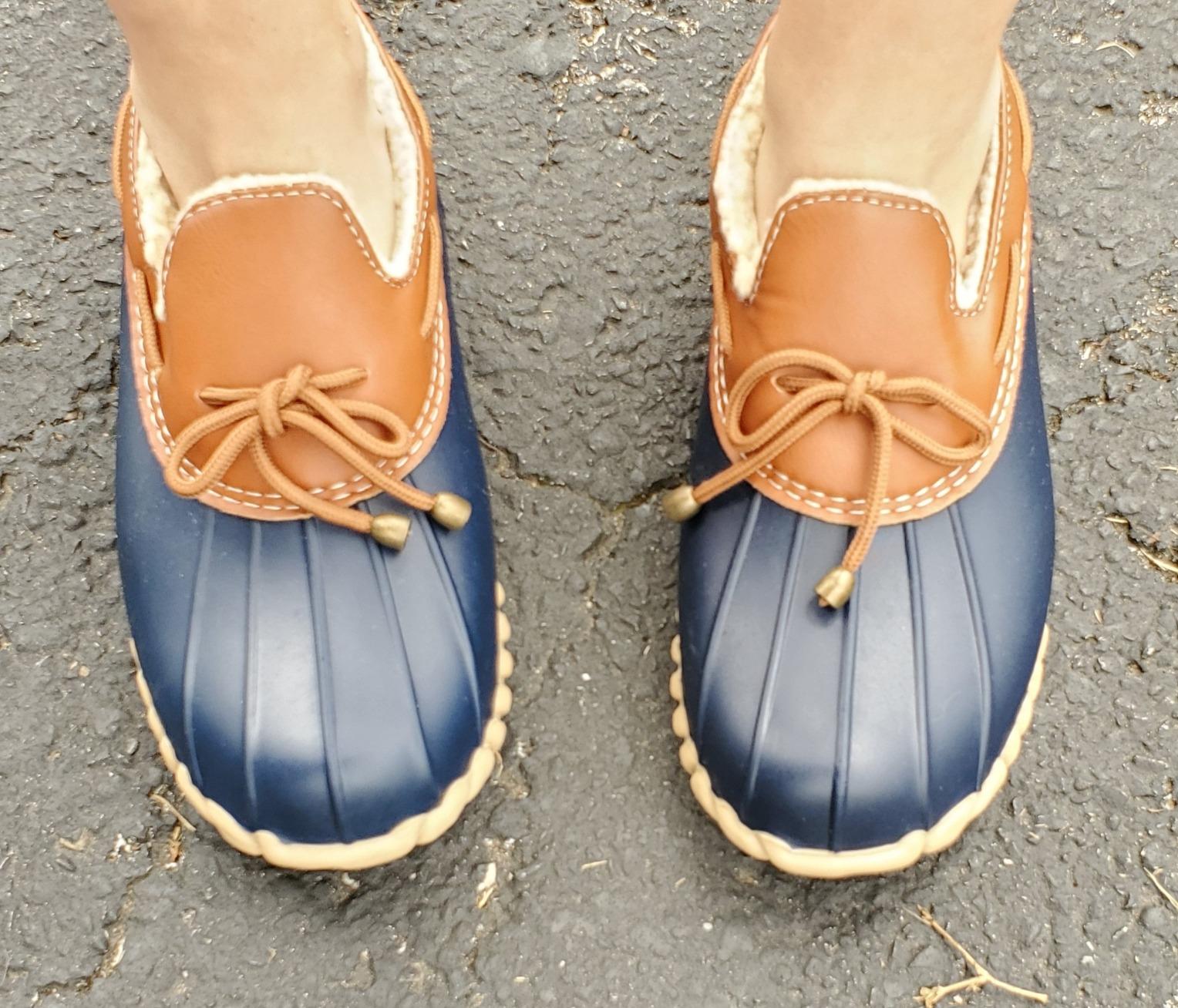 DKSUKO Snow Women's Waterpoof Loafer Shoes Slip On Flat Duck Shoe customer photo 2