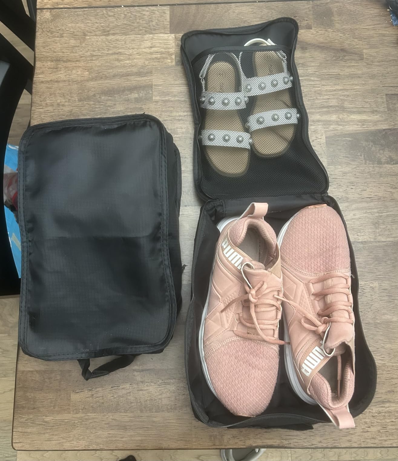 Travel Shoe Bags, Foldable Waterproof Shoe Pouches Organizer-Double Layer (Multi-colored4) customer photo 2