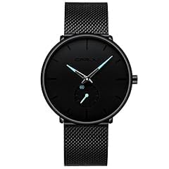 Mens Watches Ultra-Thin Minimalist Waterproof - Fashion Wrist Watch for Men Unisex Dress with Stainless Steel Mesh Band customer photo 1