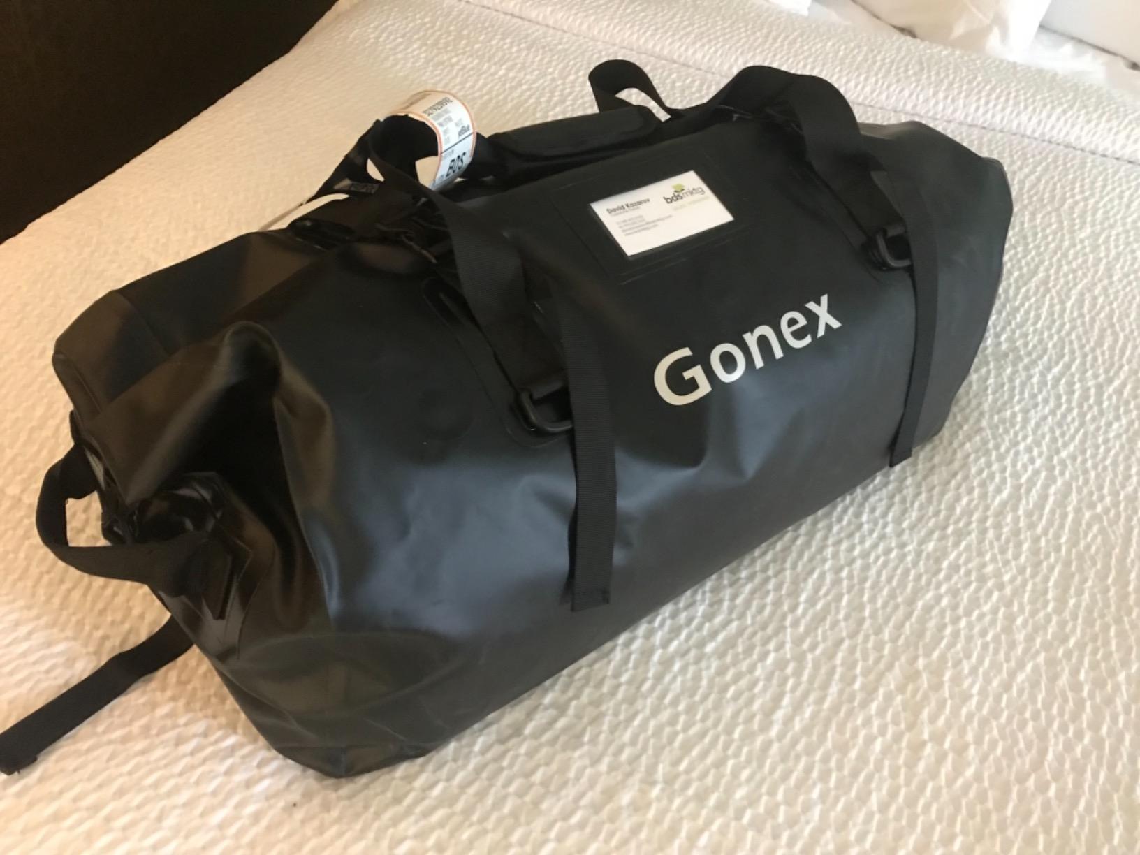 Gonex Waterproof Duffel Bag, 40L/60L/80L Roll-Top Travel Kayaking Dry Bag | Heavy Duty 600D PVC, Wet Pocket, Removable Interior Storage Pocket, Shoulder & Hand Carry, Paddleboarding, Camping, Motorcycle customer photo 1