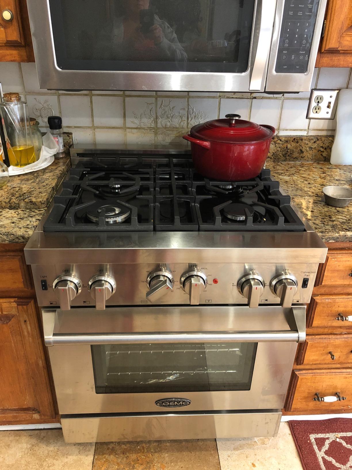 30 in. Vista Coll 4.3 cu ft 4 Burner Gas Range, Convection, Stainless Steel customer photo 1