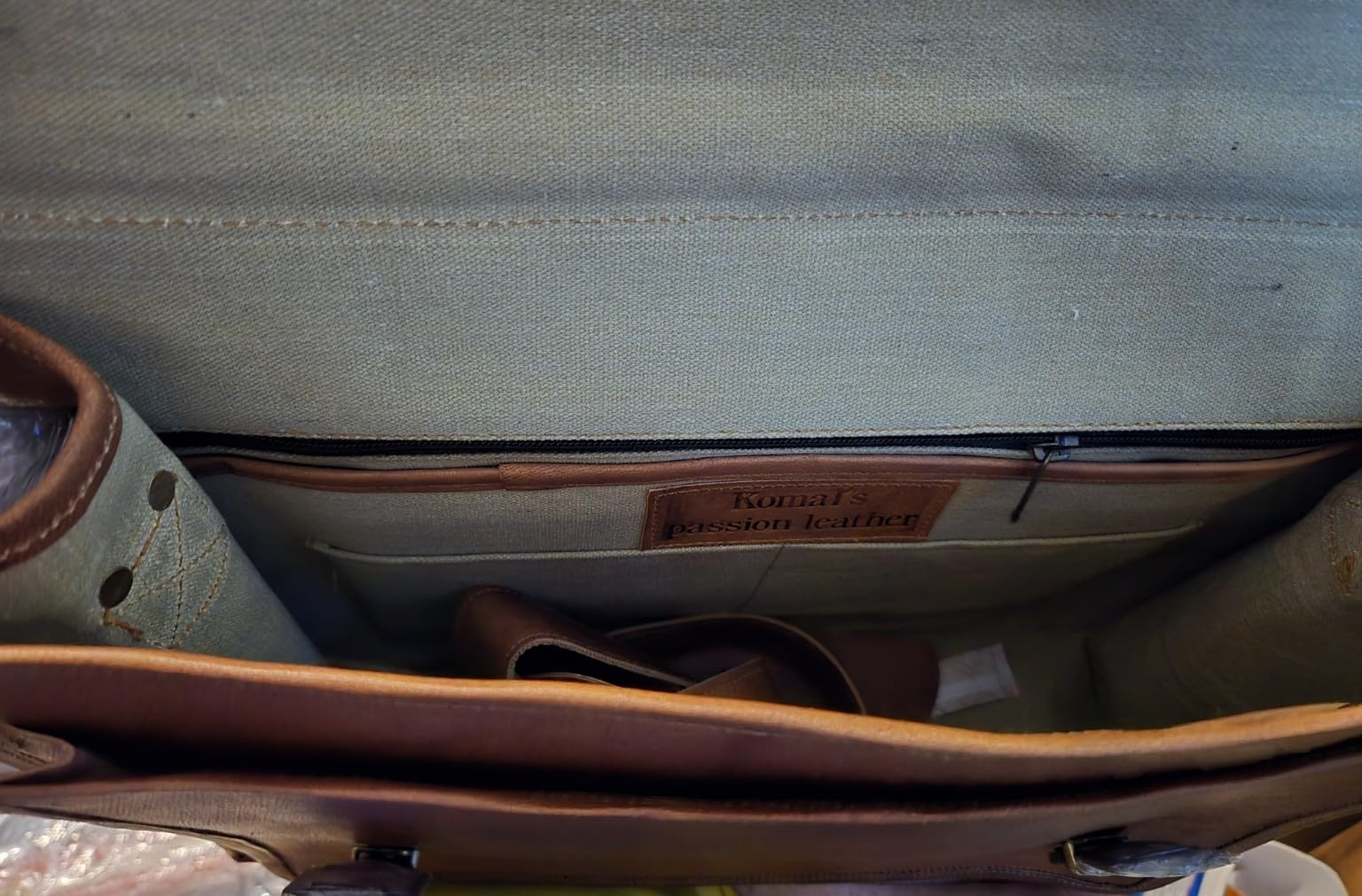 Leather Messenger Bag 18 inch Briefcase Laptop Satchel for Men & Women customer photo 1