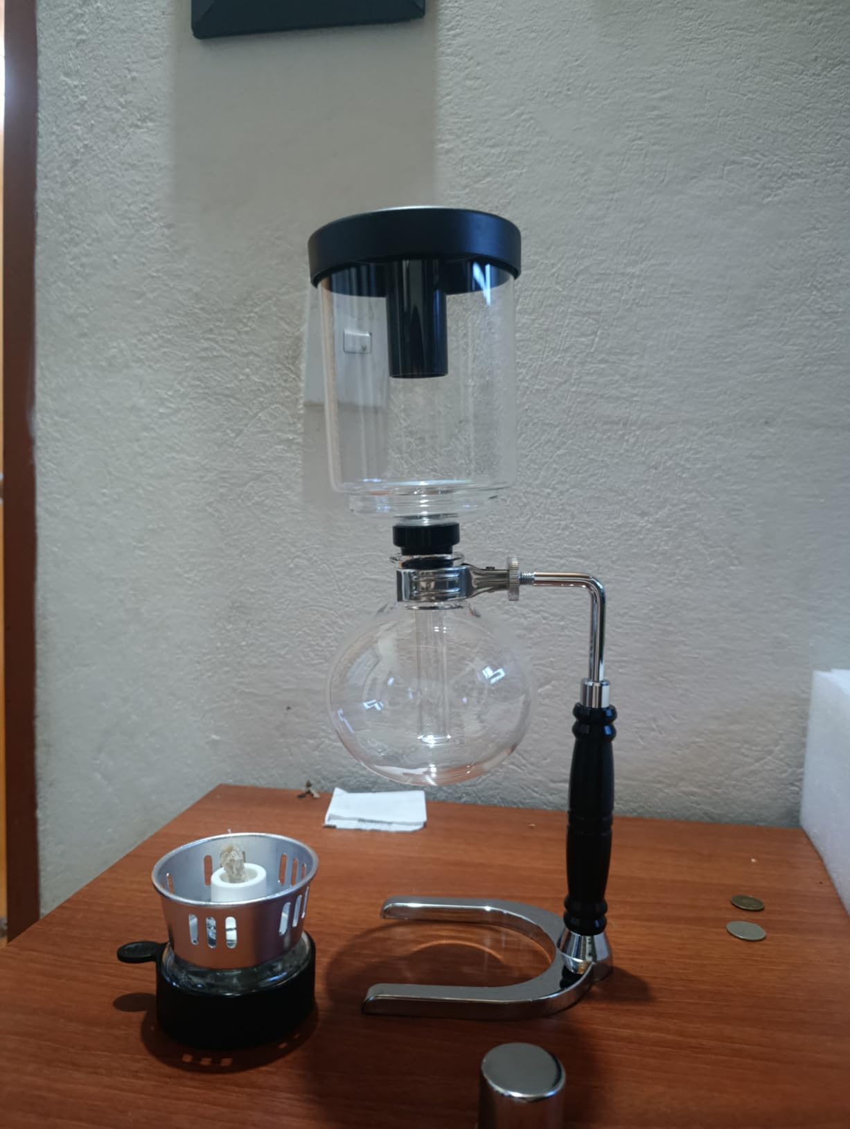 YUCHENGTECH Siphon Syphon Coffee Maker Tabletop Glass Siphon Pot Glass Technica Siphon Vacuum Coffee Maker(5 Cups(600ml)) customer photo 1