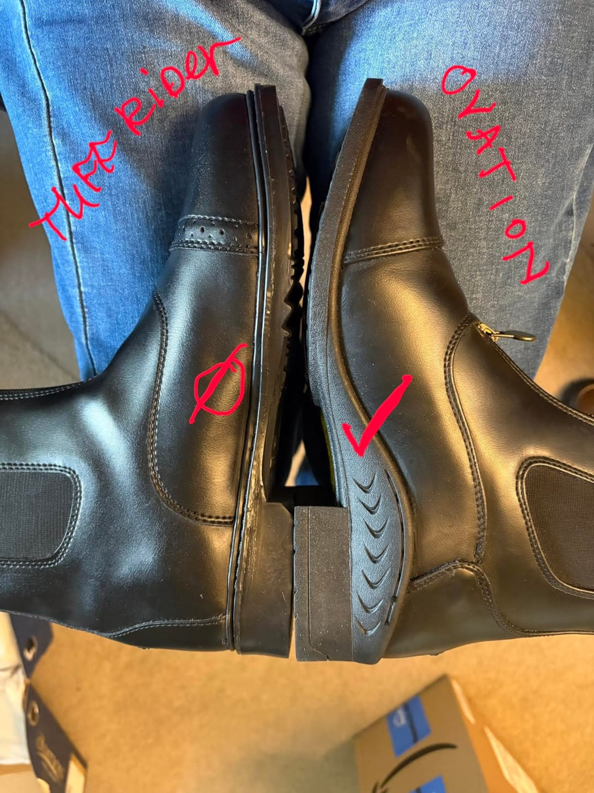 Ovation Women's Lightweight Stylish Equestrian Horse Riding Ankle Length Synthetic Vega Leather Quantum Zip Paddock Boots customer photo 1