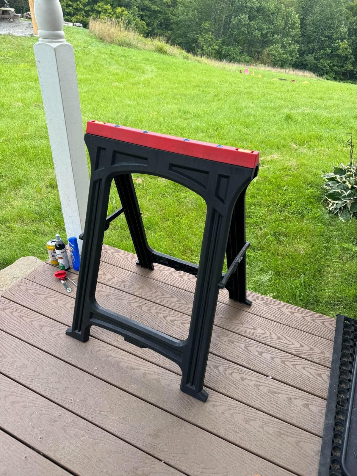 Ironton Foldable Plastic Sawhorses, 700-Lb. Total Capacity, 1 Pair customer photo 2