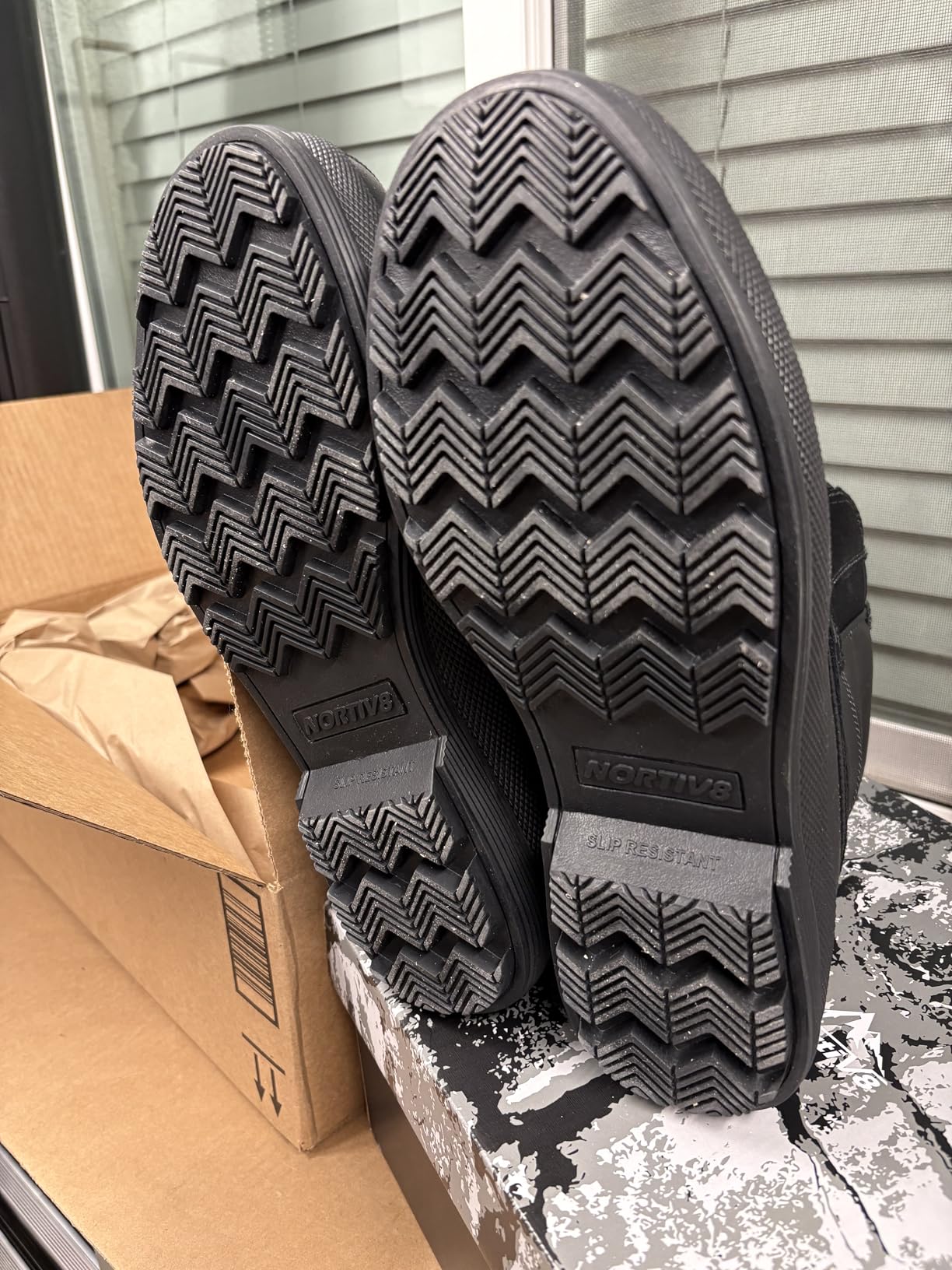 NORTIV 8 Men's Zip Winter Snow Boots Slip on customer photo 2