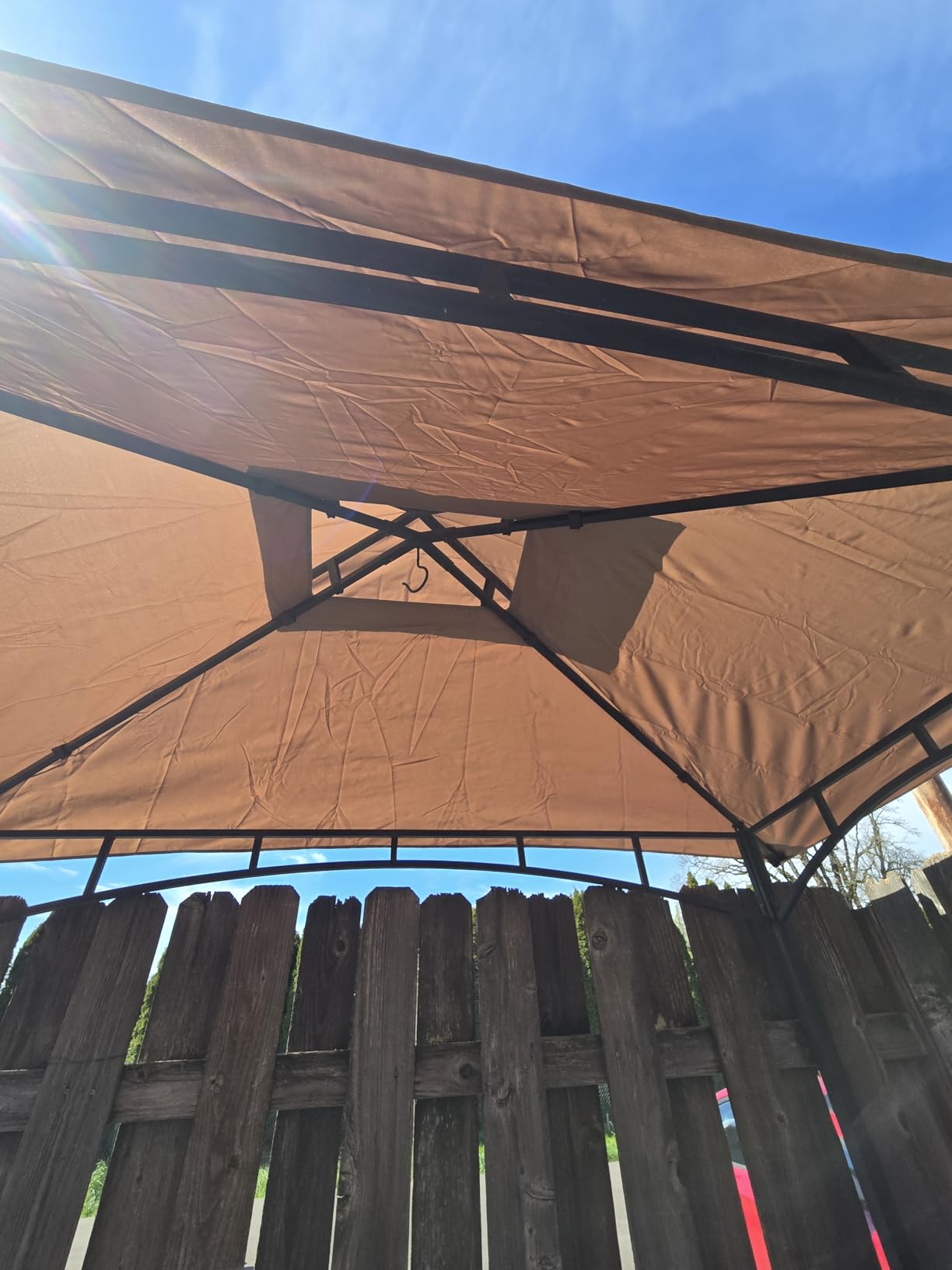 Eurmax USA High Performance Replacement Canopy Top for Lowe's Allen Roth Heavy Duty Gazebo Roof Gazebo Top with Air Vent 10X12 Cover #GF-12S004B-1, Replacement Top Only (Khaki) customer photo 1