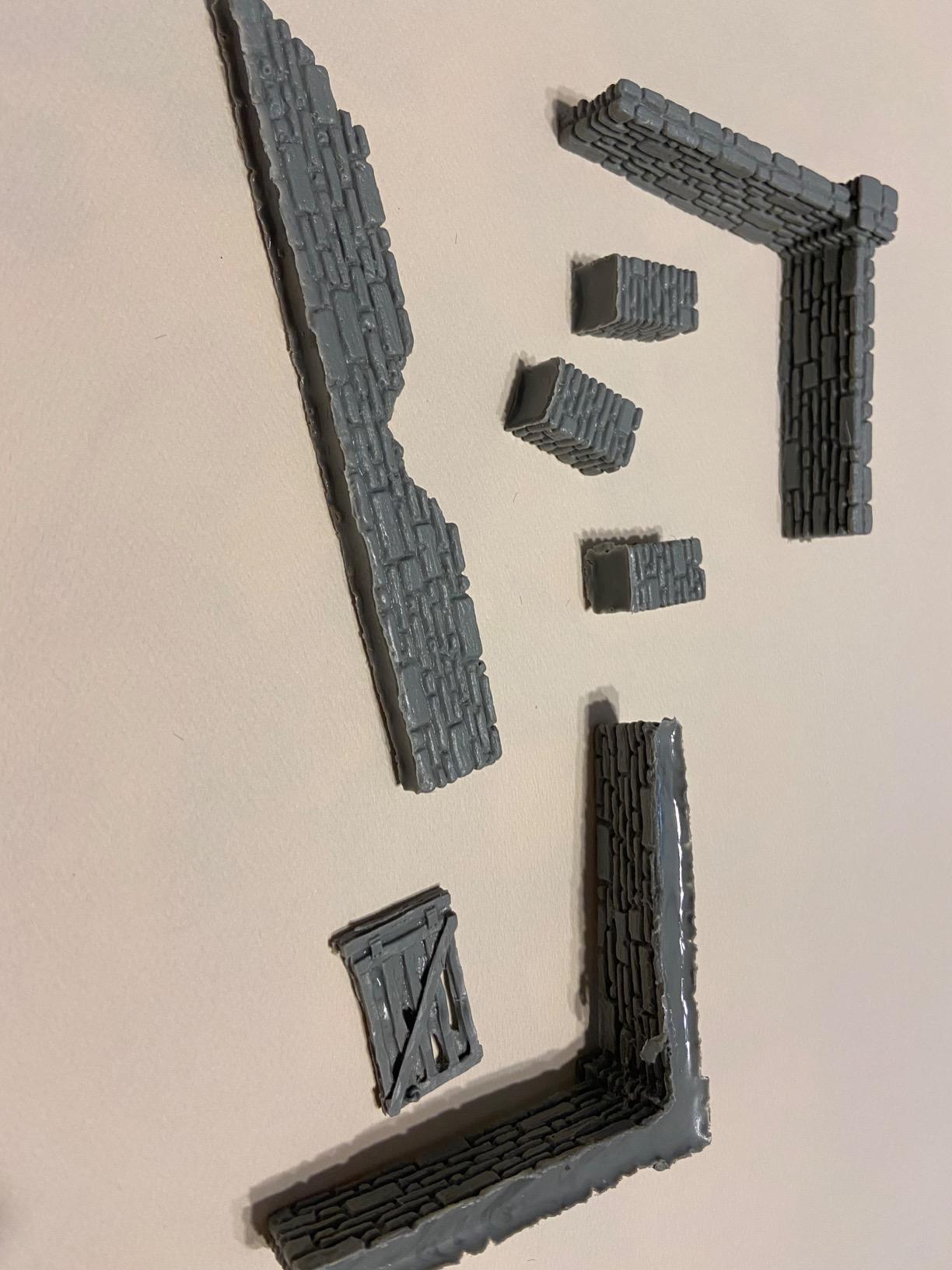 War World Gaming World at War Stone Wall and Pillar Sections Large Set – 28mm WW2 Normandy Wargame Terrain Model Diorama customer photo 2