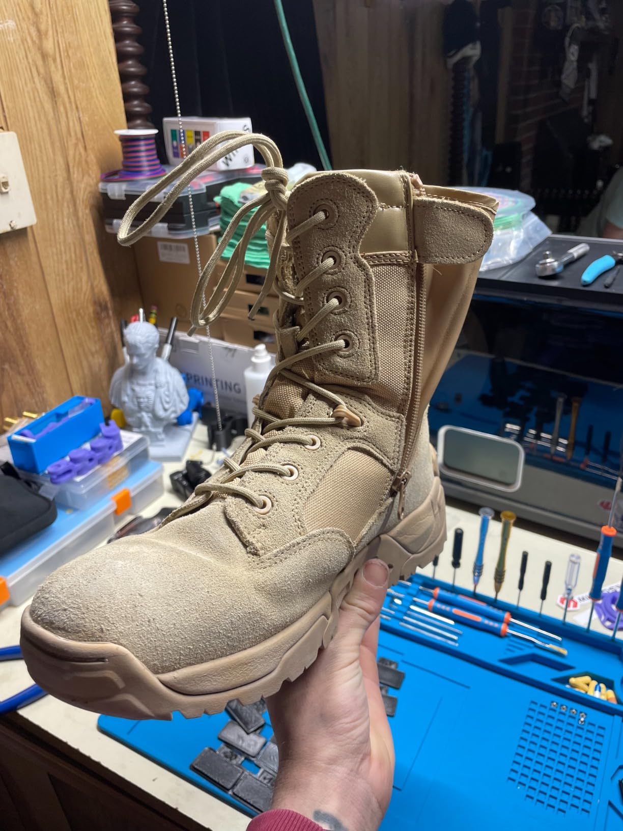 NORTIV 8 Men's Military Tactical Work Boots Hiking Side Zip customer photo 1