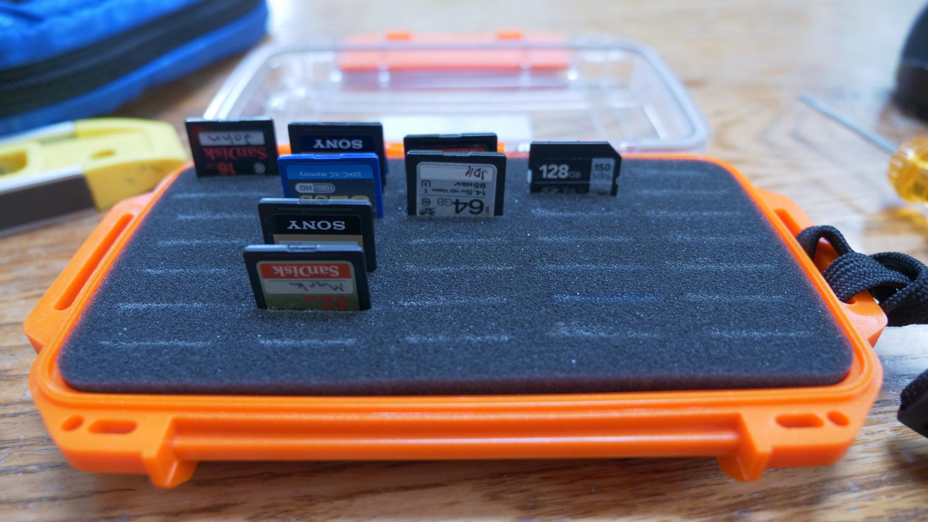 SD Card Holder by Proven Wild, Durable Waterproof SD Card Case, Holds 35 SD Cards Upright, Standard Memory Card Holder for DSLR & Trail Camera SD Cards (Orange) customer photo 2