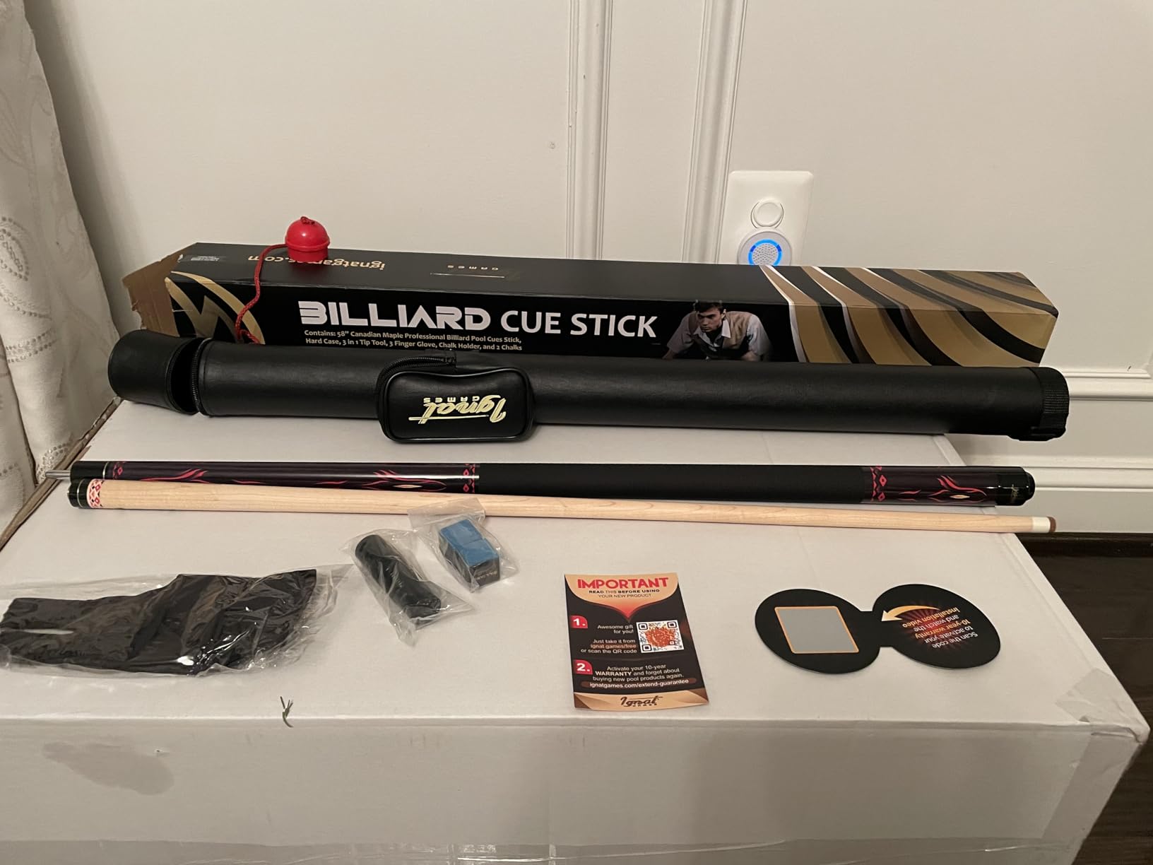 Billiard Pool Cue Set, 58in 2-Piece Canadian Maple, Low Deflection Shaft customer photo 1