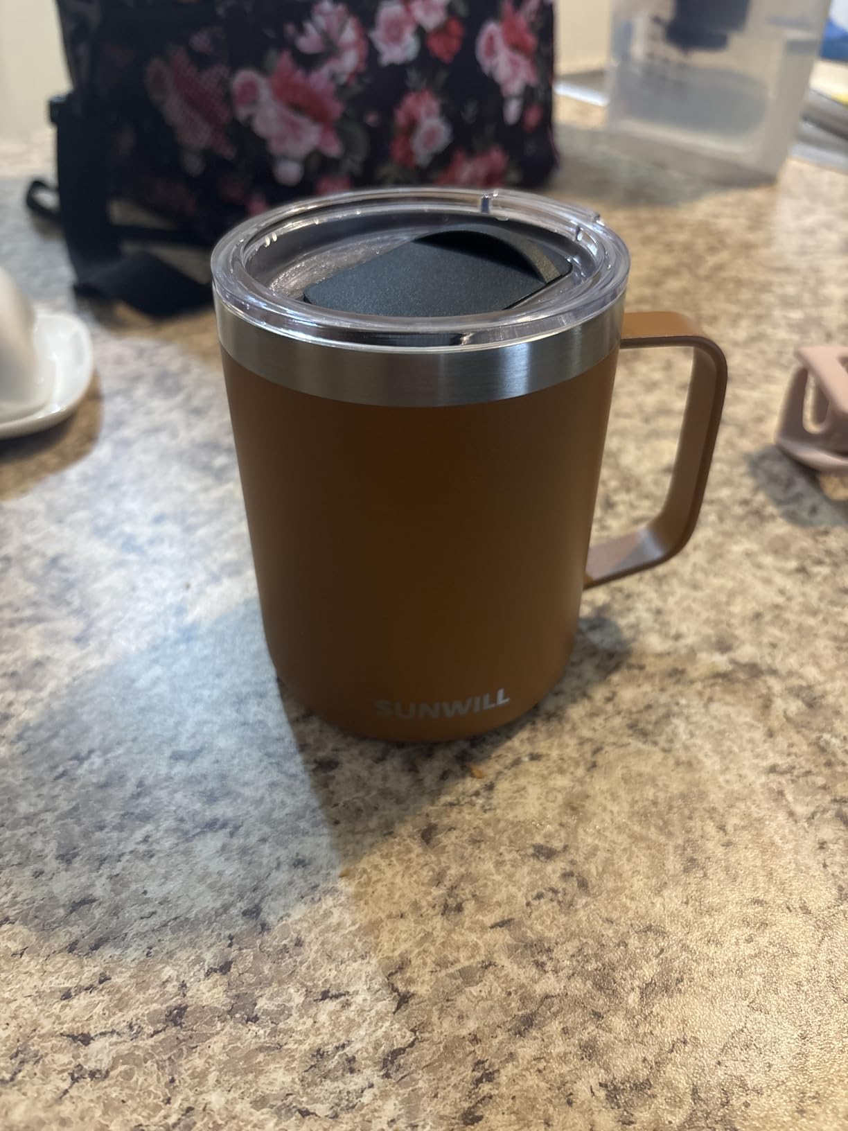 SUNWILL Travel Coffee Mug with Lid, 14 oz Insulated Stainless Steel customer photo 2