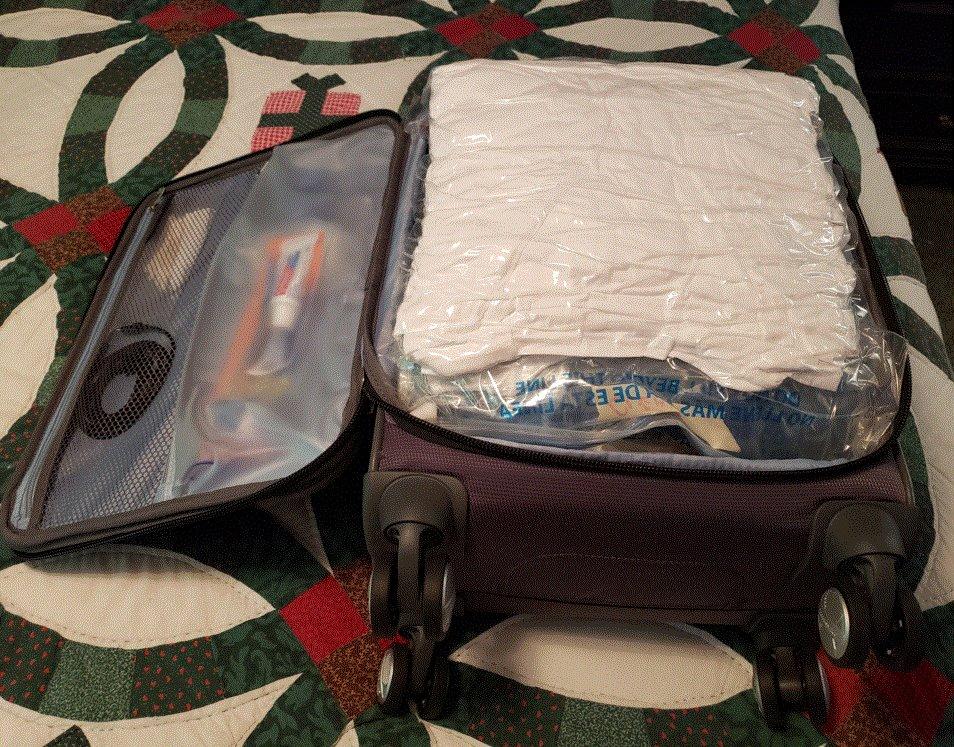 Solyte DLX Softside Expandable Luggage with Spinner Wheels, Mediterranean Blue, 2-Piece Set (20/25) customer photo 2