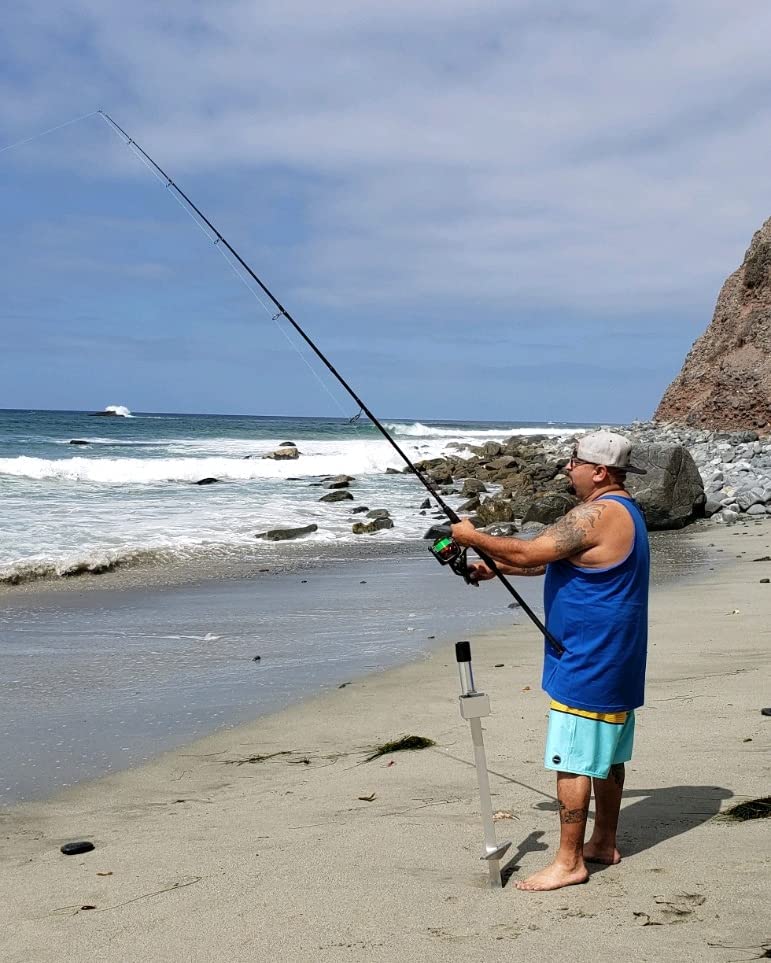 [2024 Upgraded] Exact Design Sand Spike with Bait Box, Protective Cap, Anodized Aluminum, Etched Measurements + Sand Flea Rake Holder (All in one Solution) customer photo 2