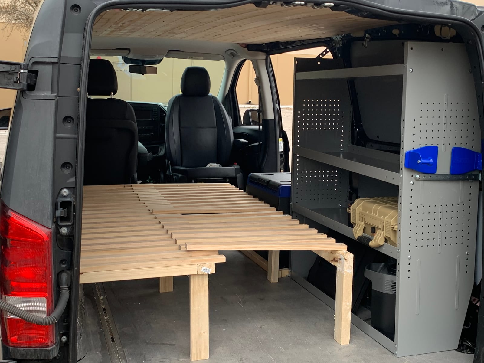 AA Products SH-4604 Steel Low/Mid/High Roof Van Shelving Storage System | SH-4604 Fits Transit, GM, NV, Promaster, Sprinter and Metris, Contoured Shelving Unit, 42