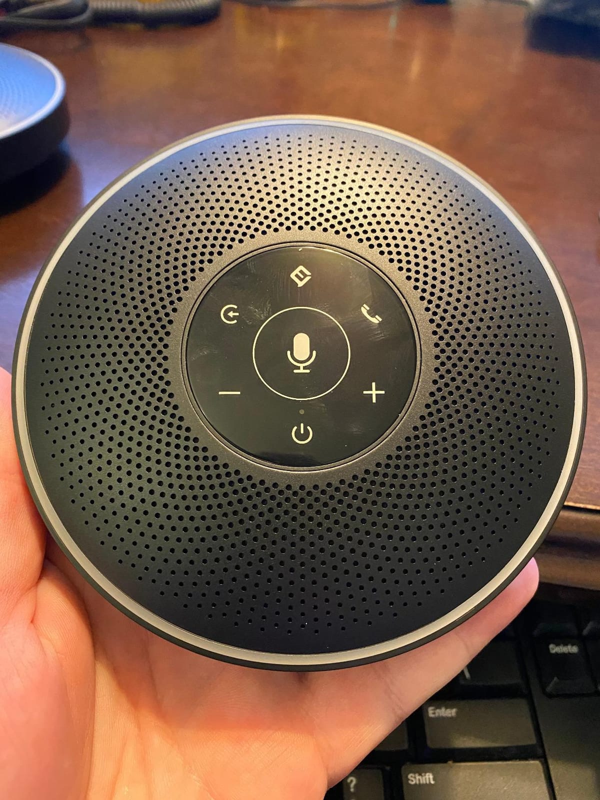 EMEET M220 Bluetooth Speaker, Daisy Chain/Use Alone up to 16 attendees customer photo 1