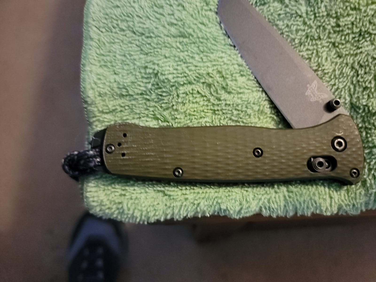 Benchmade Bailout Tactical Knife, M4 Steel Blade (537GY-1) | Woodland Green Aluminum handle, Tanto blade customer photo 1