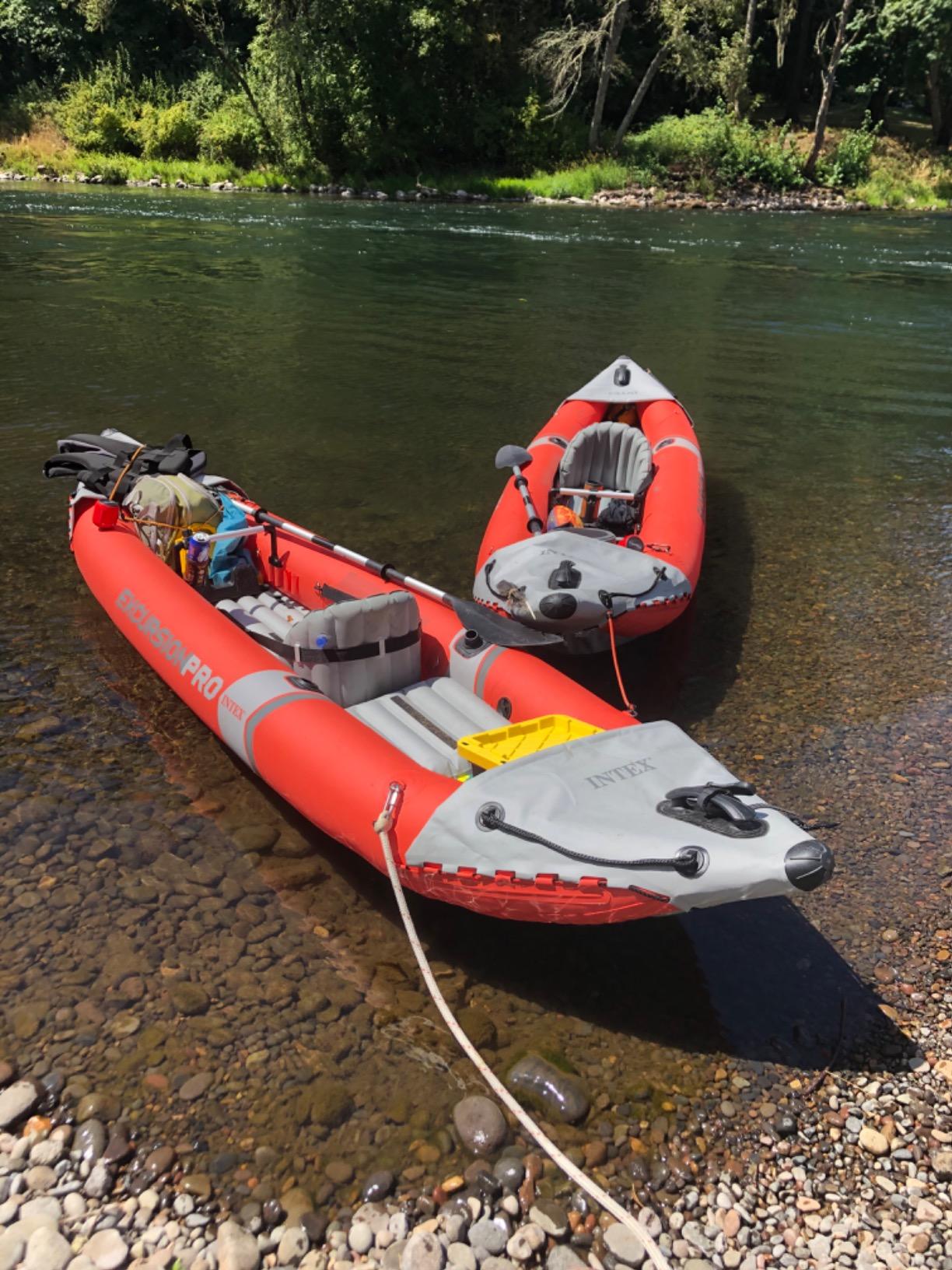 INTEX 68309EP Excursion Pro K2 Inflatable Kayak Set: Includes Deluxe 86in Kayak Paddles and High-Output Pump - SuperTough PVC - Adjustable Bucket Seat - 2-Person - 400lb Weight Capacity, 2-Pack customer photo 2