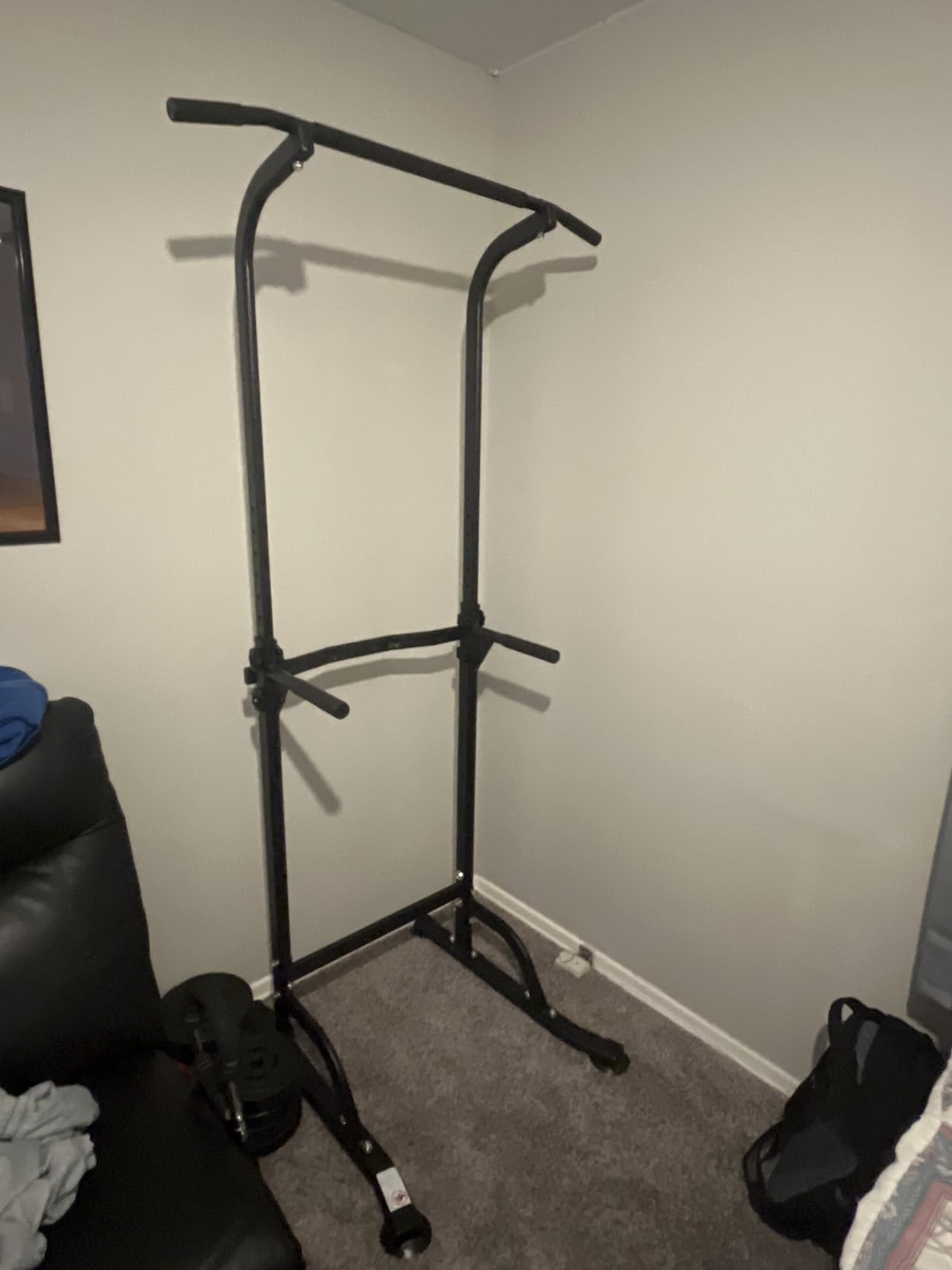 DlandHome Power Tower Pull Up Bar Dip Station,Adjustable Height Dip Stand customer photo 1