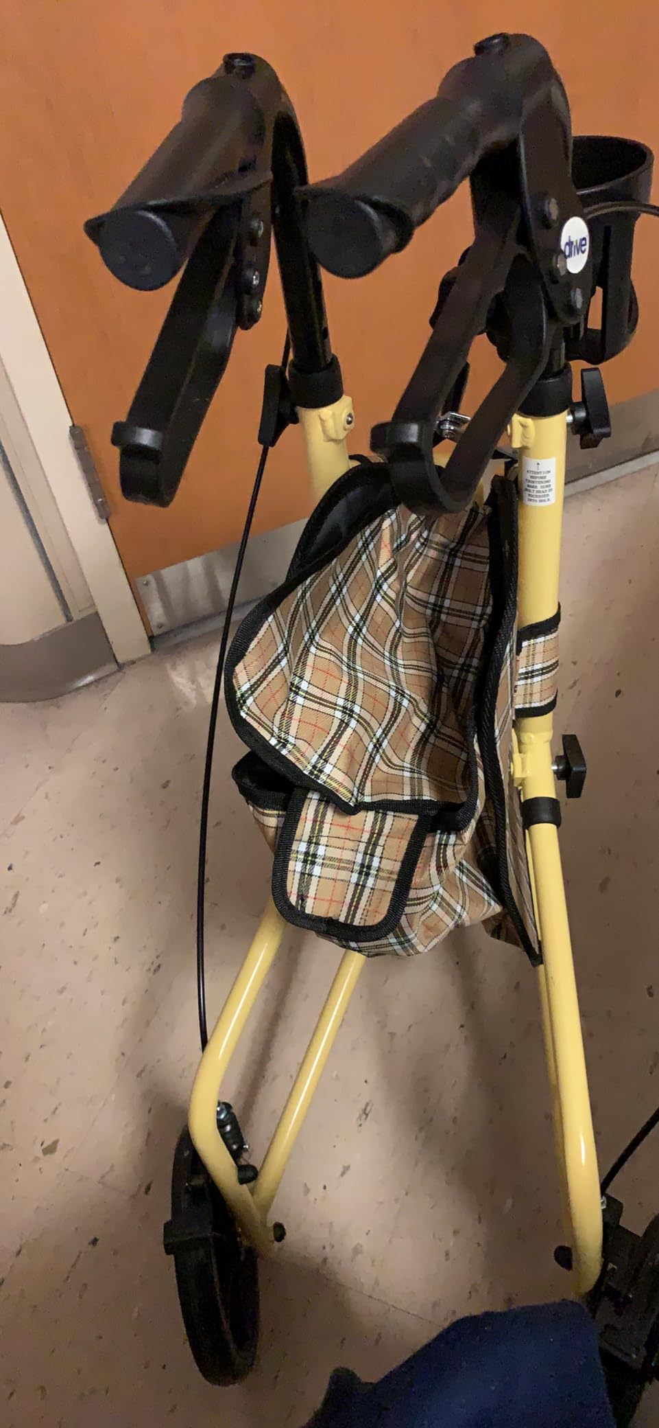 Drive Medical Winnie Lite Supreme Rollator Walker with Wheels, Tan Plaid customer photo 2