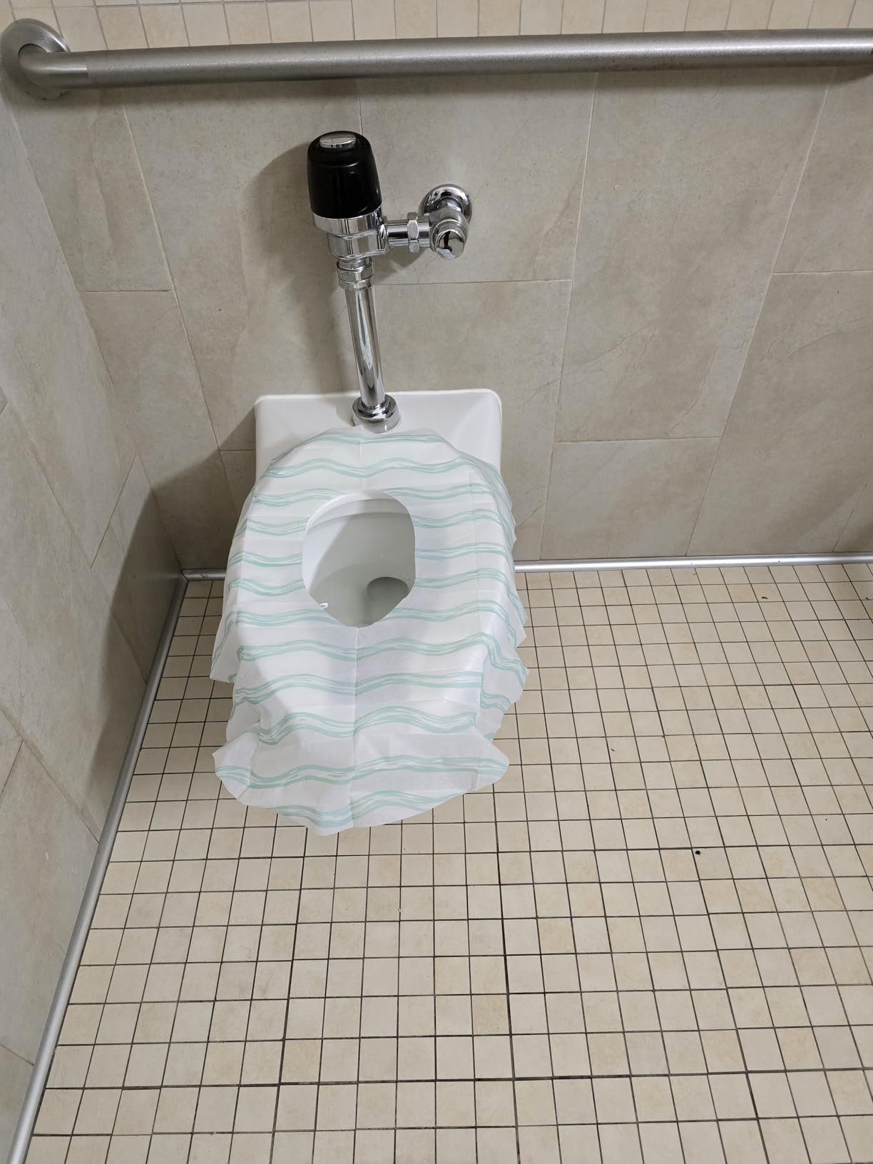 Relyo Disposable Toilet Seat Cover for Travel - 20 Pack with Covers Wrapped in Sets of 2, Non-Flushable Liners, Fits Most Seats - Kids, Toddlers, Adults (Waves, 20) customer photo 2