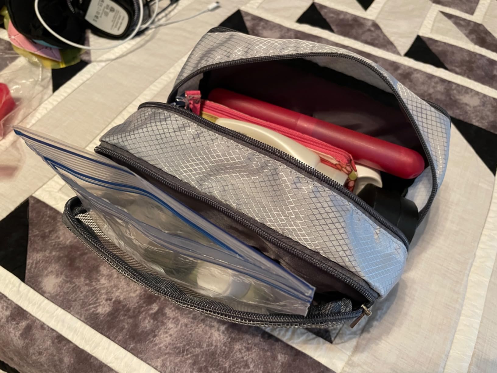 WANDF Travel Toiletry Bag for Men, Small Dopp Kit for Toiletries customer photo 2
