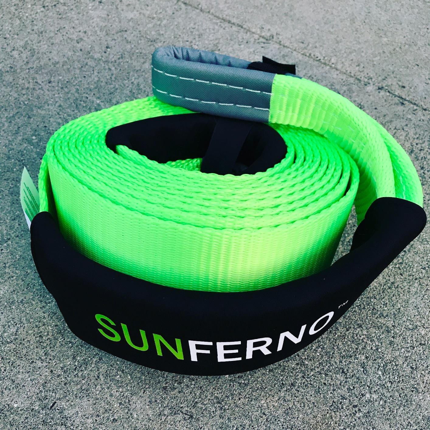 Tree Saver Strap for Winch Line, 35000 Lb 3x8 Ft for Overland 4x4 ATV Truck | Protects Tree Bark During Winching, Double-Reinforced Stitching, Nylon Webbing, Overlanding Essential, Bright Neon Color customer photo 2