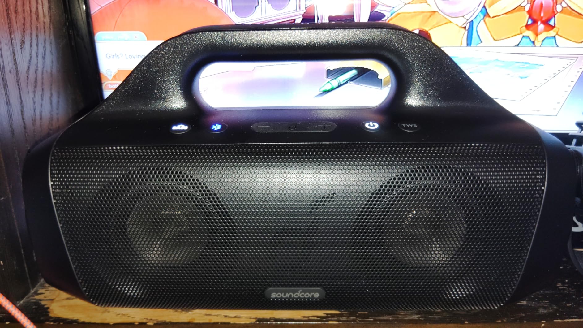 Soundcore Anker Motion Boom, Portable Bluetooth Speaker, IPX7, BassUp | 24H Playtime, App, Built-in Handle, Outdoor Speaker for Camping, Pool, Beach, Backyard customer photo 1