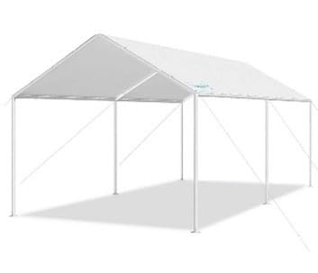 Quictent 10x20 ft Heavy Duty Carport Canopy Galvanized Car Tent Outdoor Garage Boat Shelter with Reinforced Structure, No Sidewall, Green customer photo 2