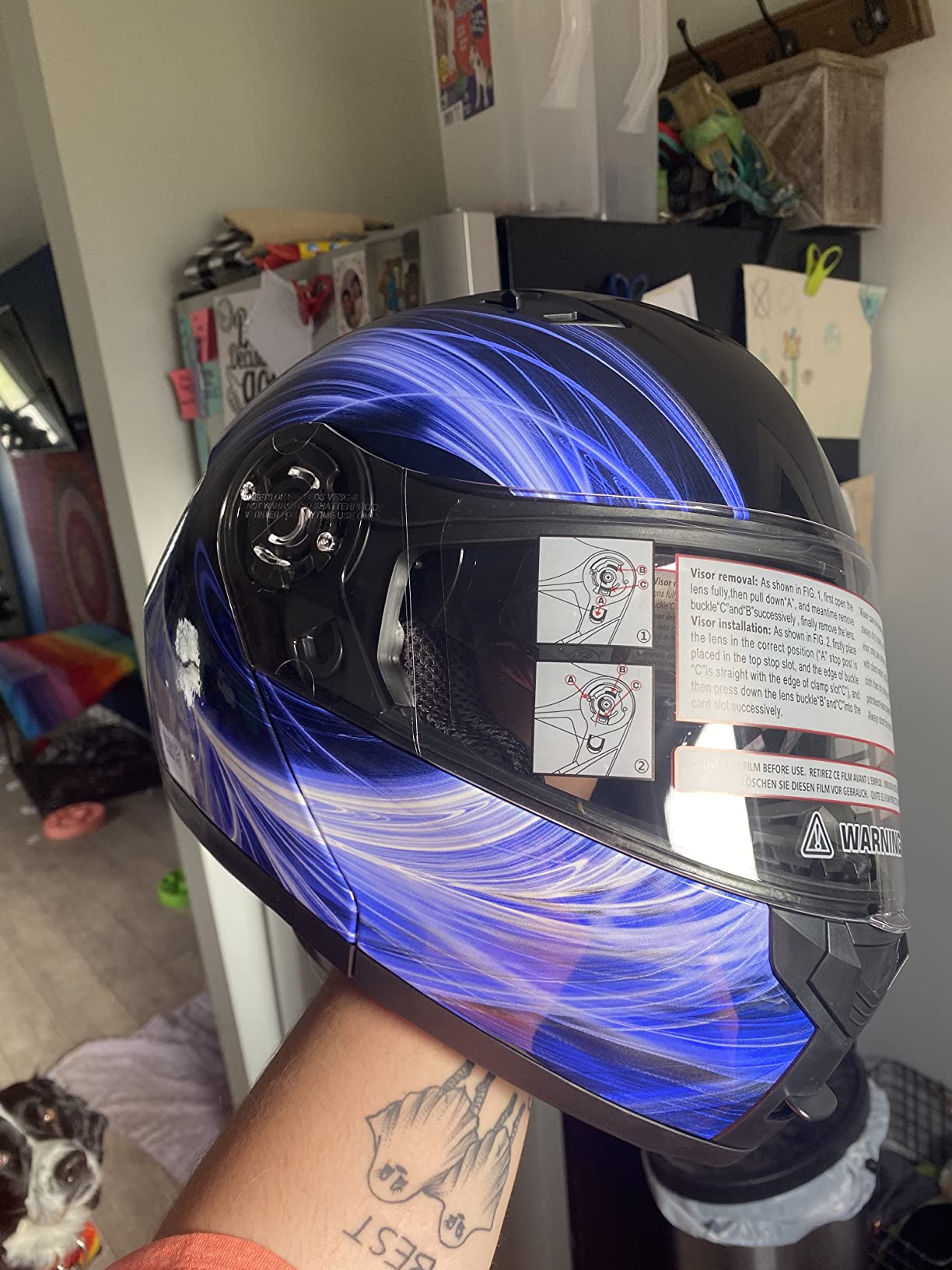 Modular Full Face Snowmobile Helmet with Heated Shield, Breath Box Typhoon TH158 customer photo 2