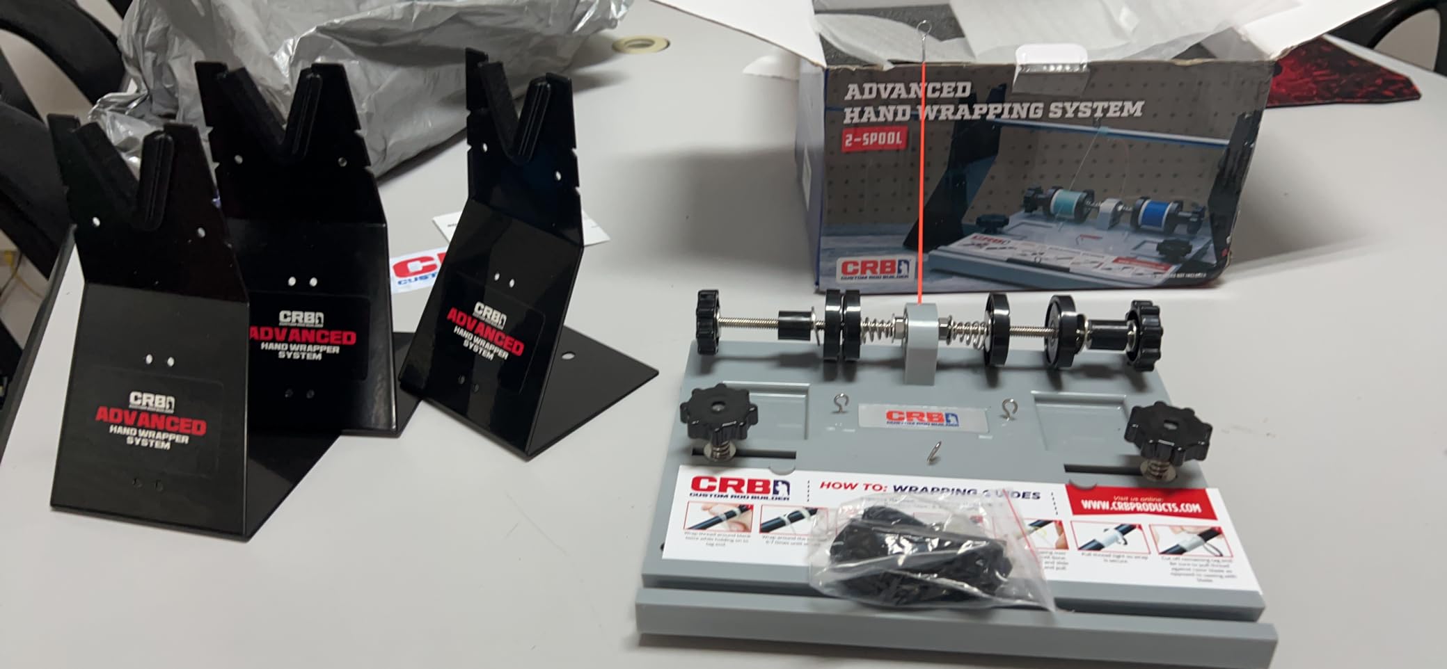 CRB Advanced Hand Wrapper System - 2 Spool Thread Tensioner & Rod Stand for Rod Building customer photo 1