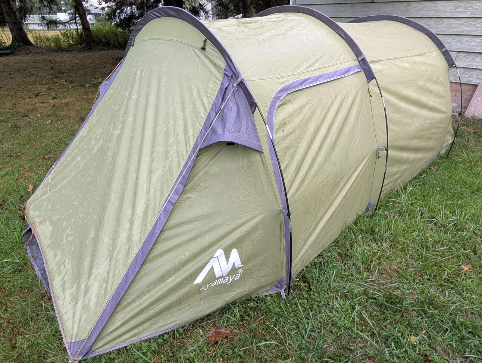 AYAMAYA 4 Person Waterproof Tunnel Tent for Camping with Vestibule Porch | 2 Divided Rooms, with Footprint & Rainfly, For Bikepacking, Motorcycle Travel, Hiking, Mountaineering customer photo 1