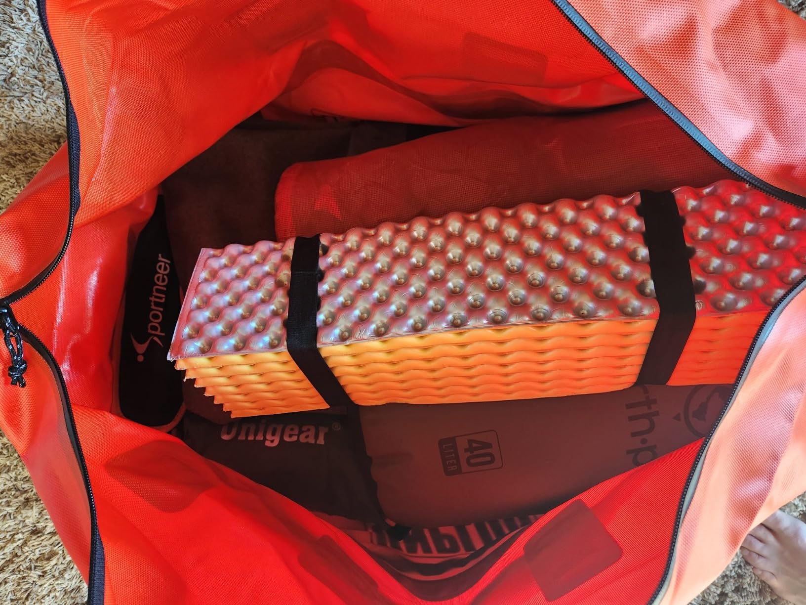 UNPLUG Ultimate Adventure | 1680D Heavy Duty Waterproof Bag | Large Travel Bag which can be Used for Camping, Motorcycling, Boating, or Hunting | 110L Storm Grey customer photo 1