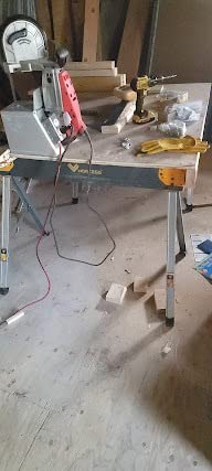 WORKESS Saw Horses 2 Pack Folding, Heavy Duty Sawhorse Table 2600 Lbs Load Capacity with 2x4 Support Legs, Portable Folding and Fast Open Legs and Easy Grip Handle for Woodworking. customer photo 1