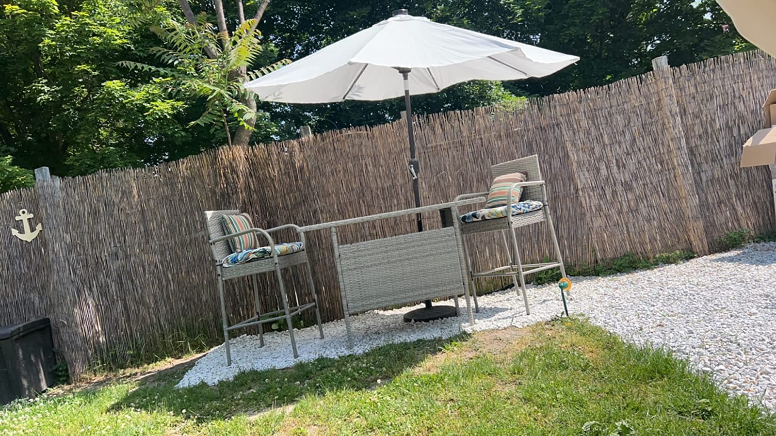 Best Choice Products Outdoor Patio Wicker Bar Counter Table Backyard Furniture w/ 2 Steel Shelves and 2 Sets of Rails - Gray customer photo 2