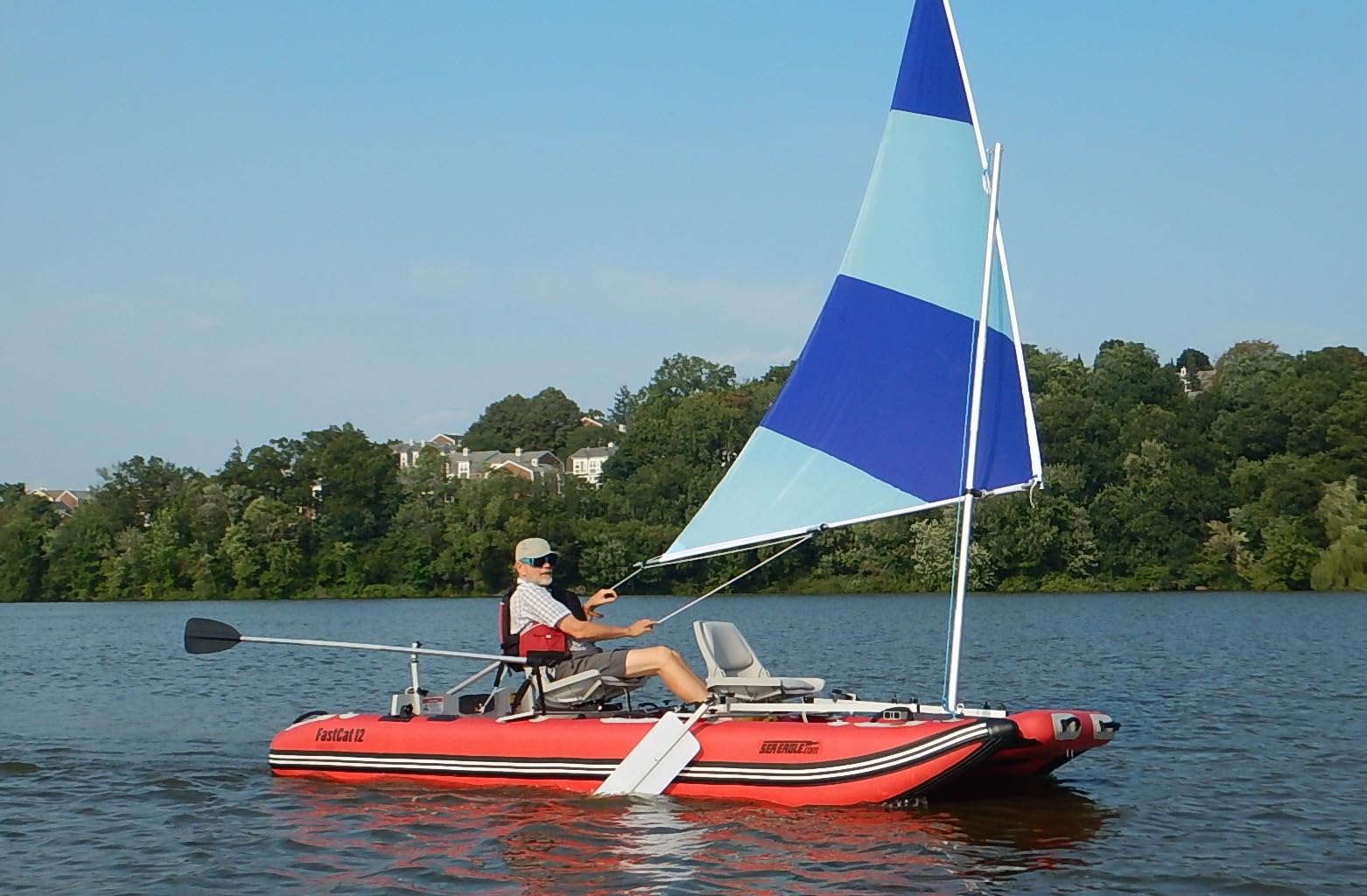 Sea Eagle FastCat Catamaran 2-4 Person Inflatable Boat - Rigid, High-Pressure, All-Drop Stitch customer photo 2