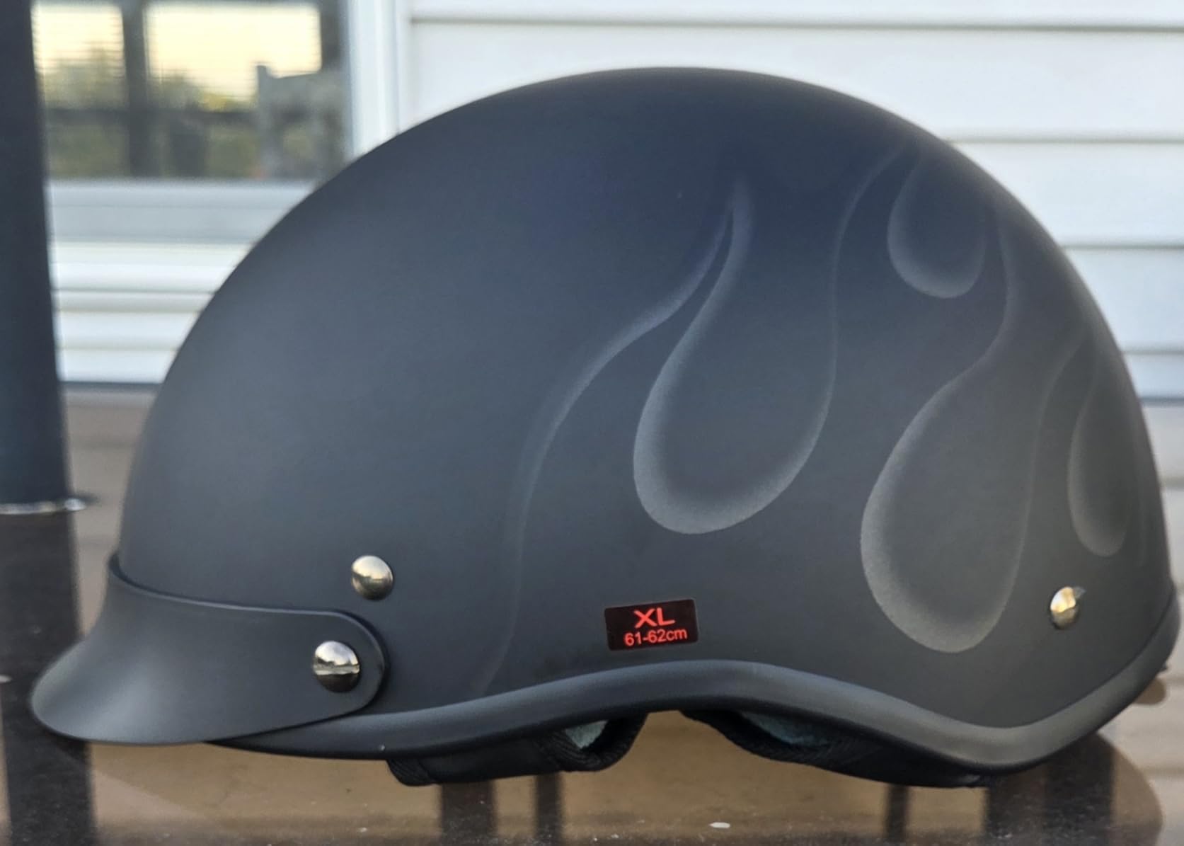 VCAN Cruiser Solid Half Face Motorcycle Helmet DOT Approved customer photo 2