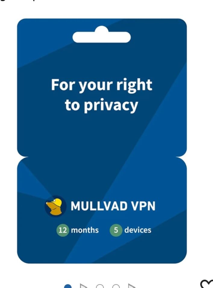 Mullvad VPN - 12 Months for 5 Devices - No-Log VPN Service for Your Privacy | Windows, macOS, Linux, iOS & Android, WireGuard Protocol, No Email Needed, Based in Sweden, Independently Audited customer photo 2