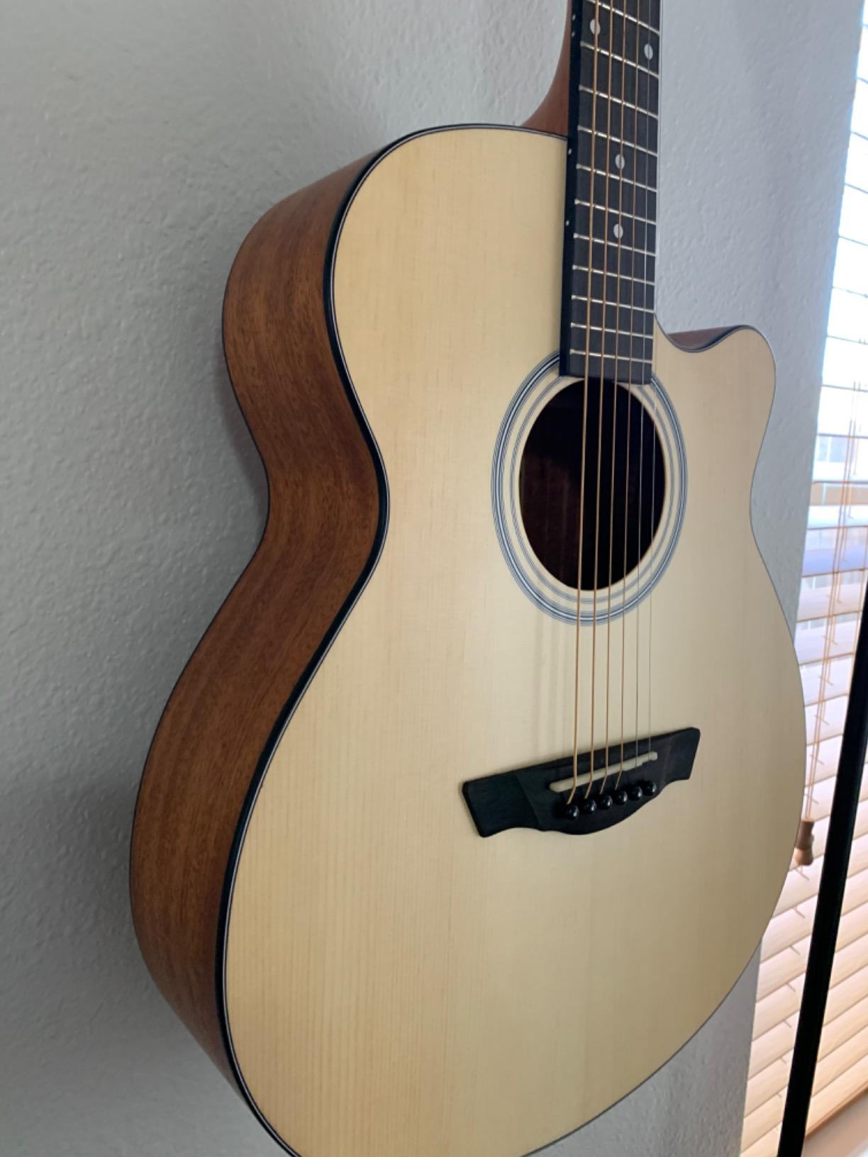 Donner 3/4 Acoustic Guitar Kit 36 Inch Dreadnought Acustica Guitarra Bundle for Beginner Adult Youth Travel With Steel String Spruce Wood Gig Bag Tuner Pickguard Right Hand customer photo 1