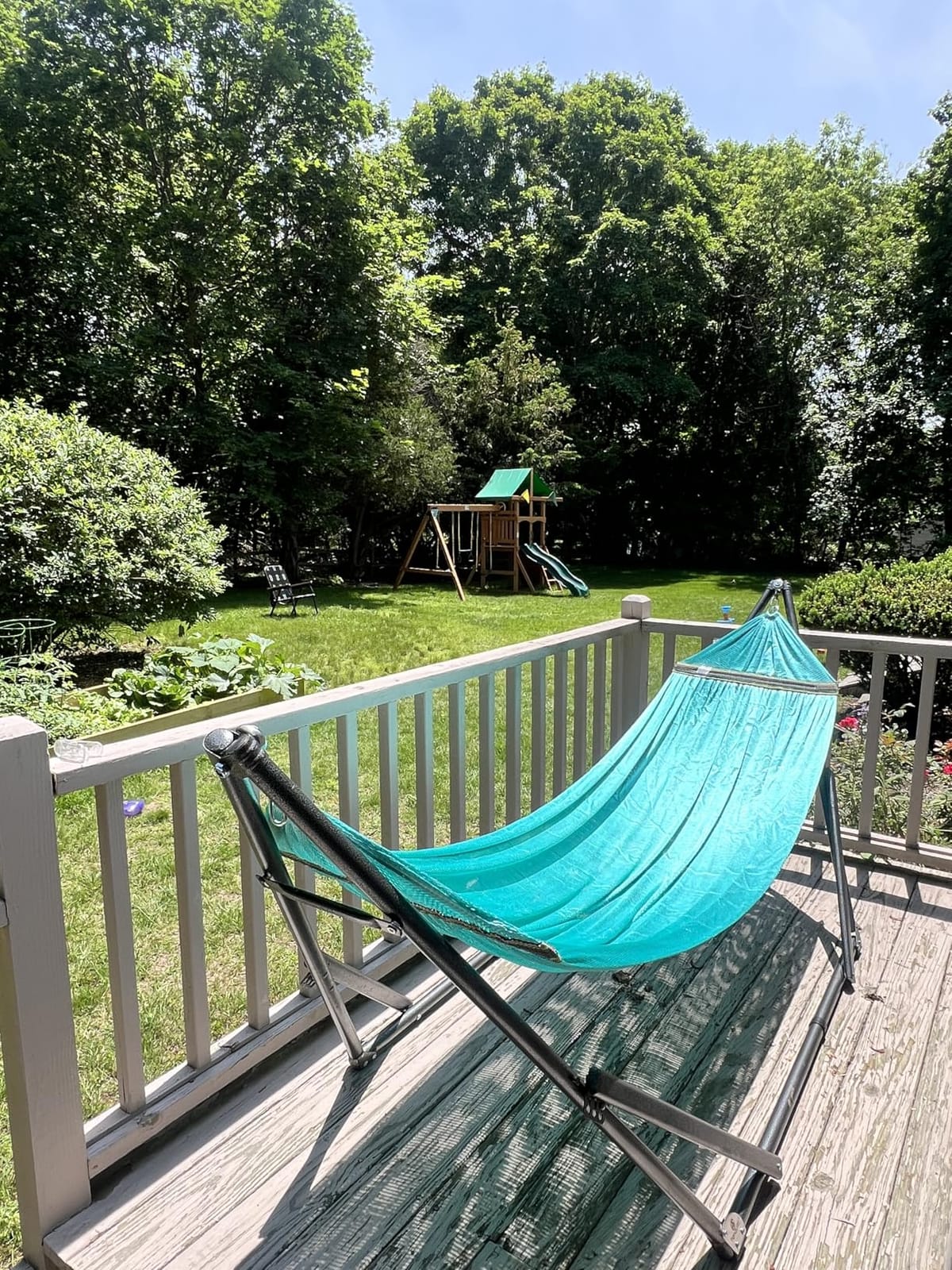 Tranquillo 600lbs Double Hammock with Stand Outdoor Indoor, Camping- Aegean customer photo 2