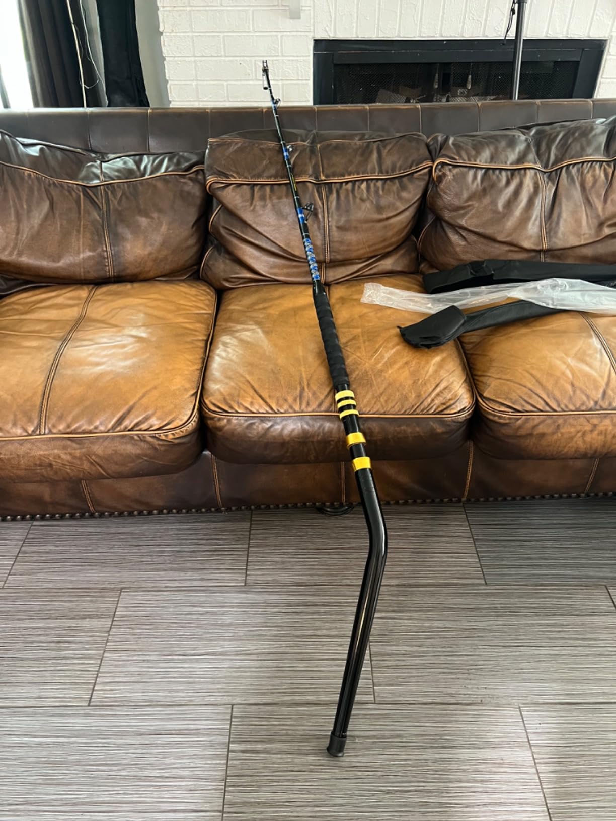 Deep Sea Fishing Rod, Heavy Duty Bent Butt Trolling Rod with Roller Guides,Conventional Fishing Rod customer photo 1