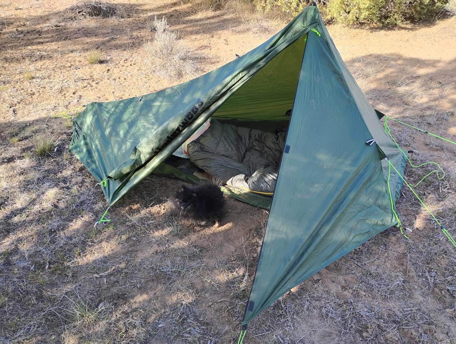 1 Person Trekking Pole Tent, Ultralight Backpacking Hiking Tent (NO Poles) | One Person Tent, Waterproof, Lightweight 2.5 lbs, 3-Season, Single Man Camping Tent for Scouts, Trekker, Poles NOT Included customer photo 2